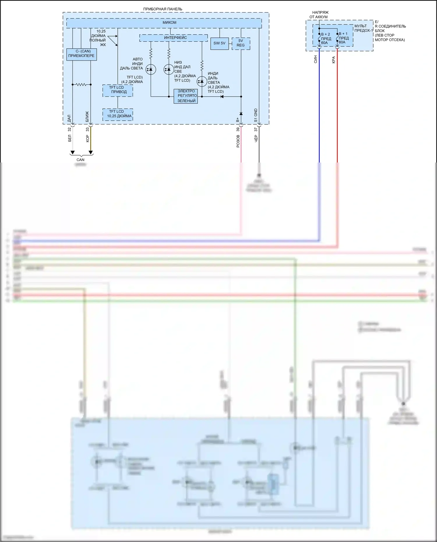 Avante Hyundai VII (2020-2024): Электросхема фар (2 из 3) 