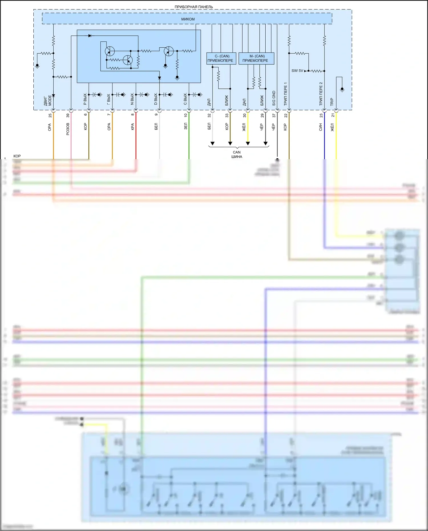 Avante Hyundai VII (2020-2024): 1,6-литровый гибрид, электросхема коробки передач (3 из 4) 