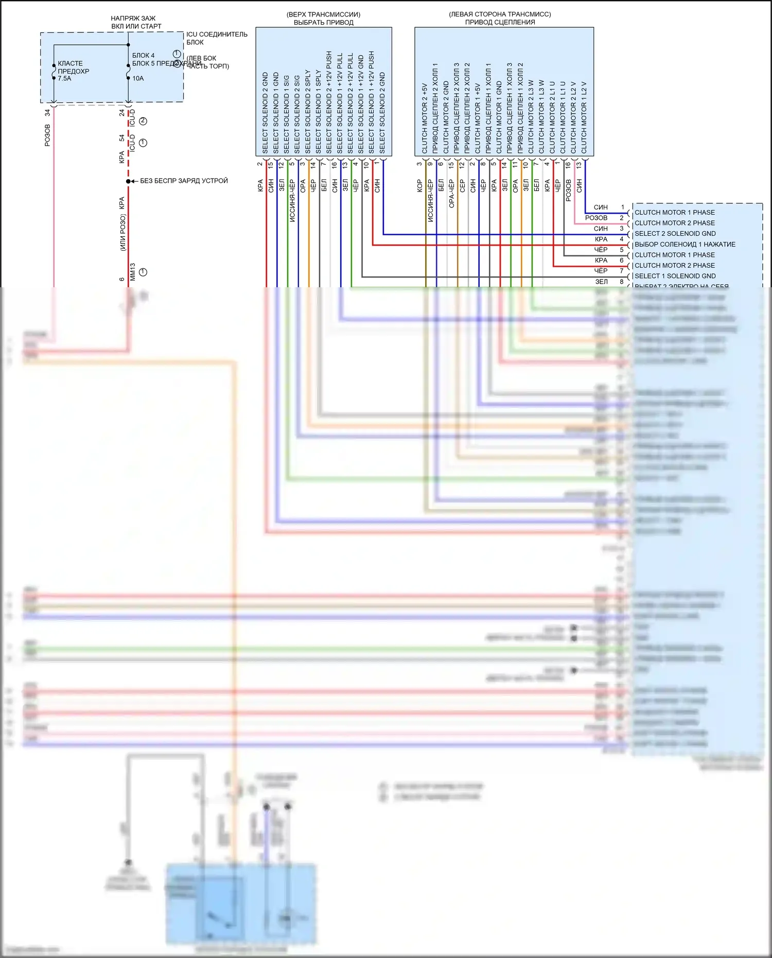 Avante Hyundai VII (2020-2024): 1,6-литровый гибрид, электросхема коробки передач (4 из 4) 