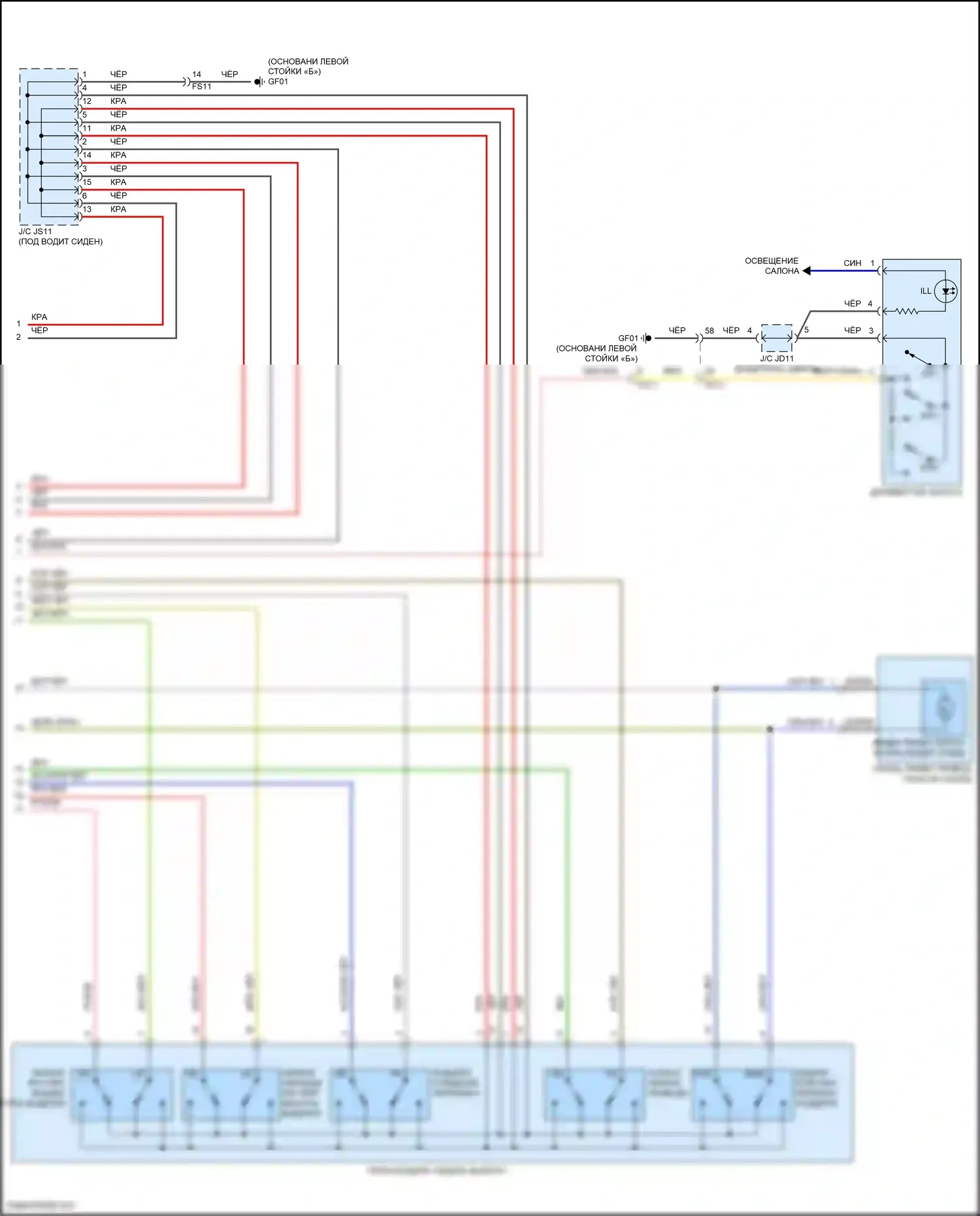 Avante Hyundai VII (2020-2024): Электросхема систем памяти (2 из 2) 