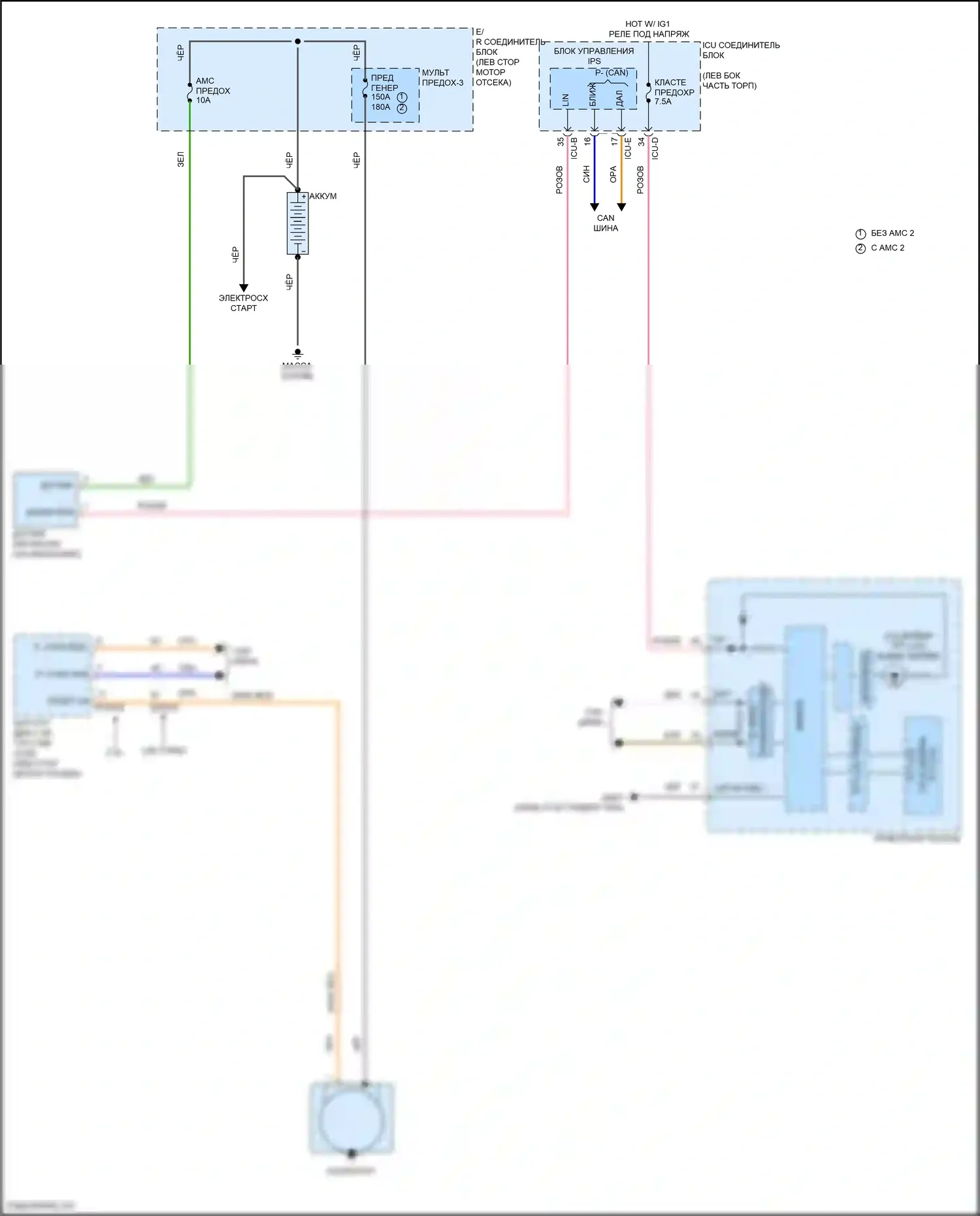 Avante Hyundai VII (2020-2024): Электросхема генератора 