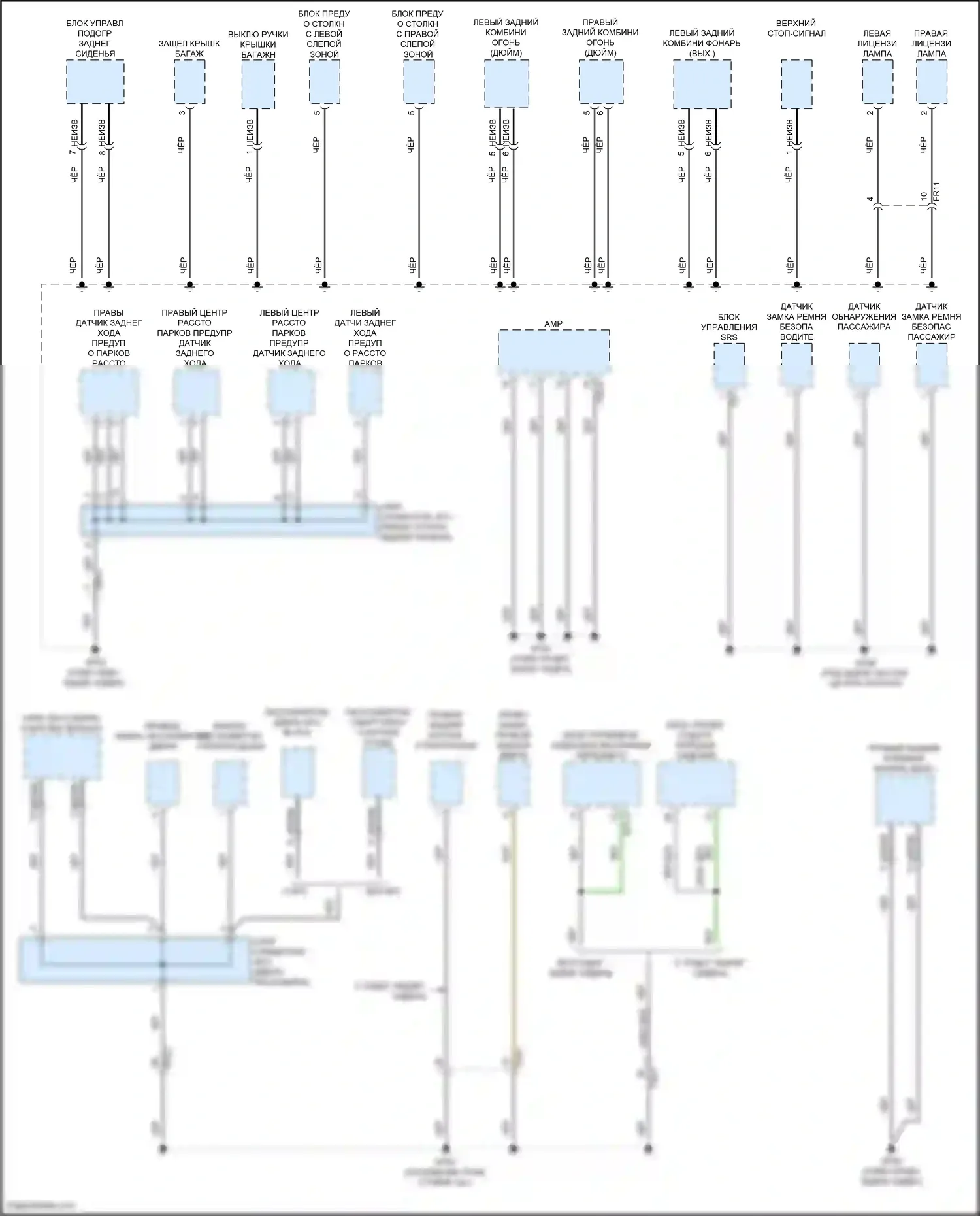 Avante Hyundai VII (2020-2024): Электросхема разводки массы, гибридная (3 из 4) 