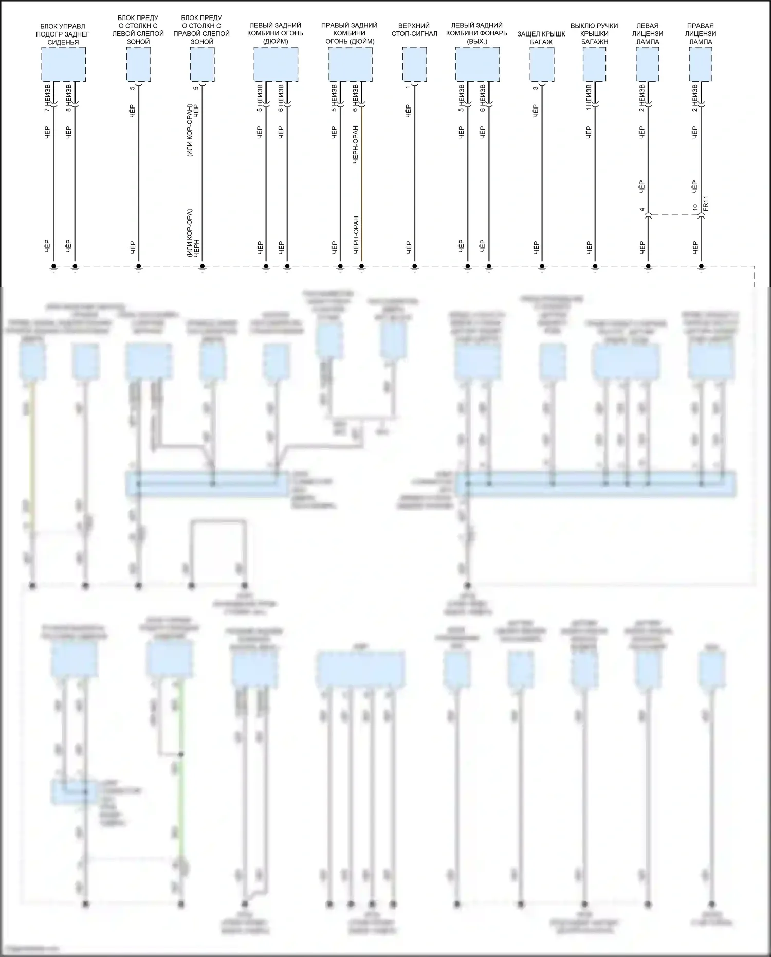 Avante Hyundai VII (2020-2024): Электросхема разводки массы, за исключением гибридного cn7 (3 из 5) 