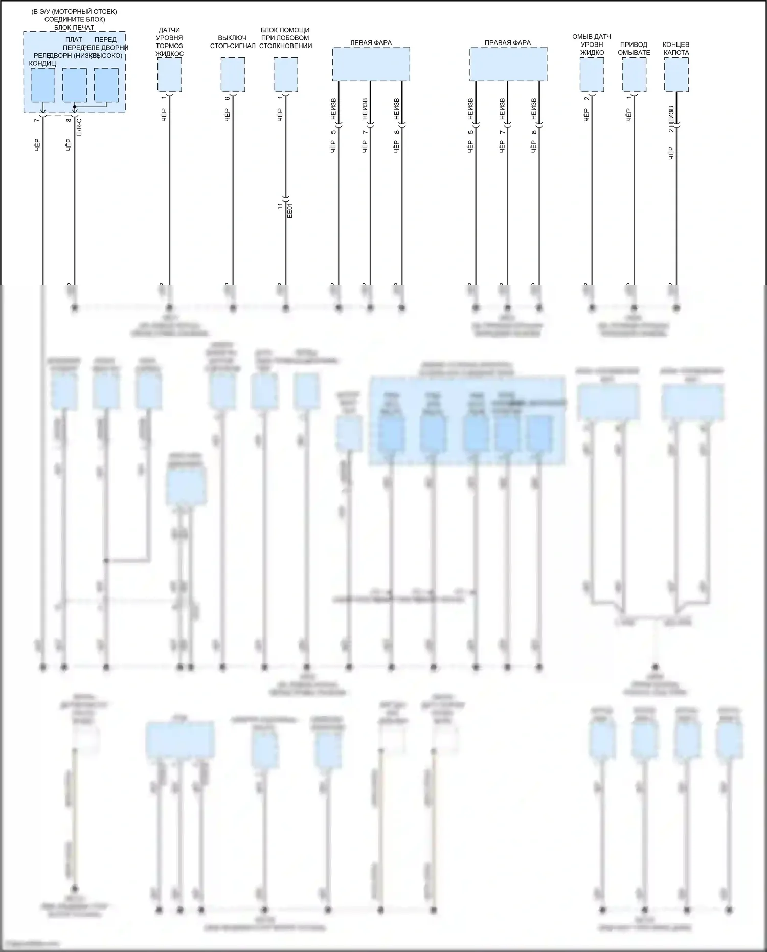Avante Hyundai VII (2020-2024): Электросхема разводки массы, за исключением гибридной cn7a (4 из 4) 