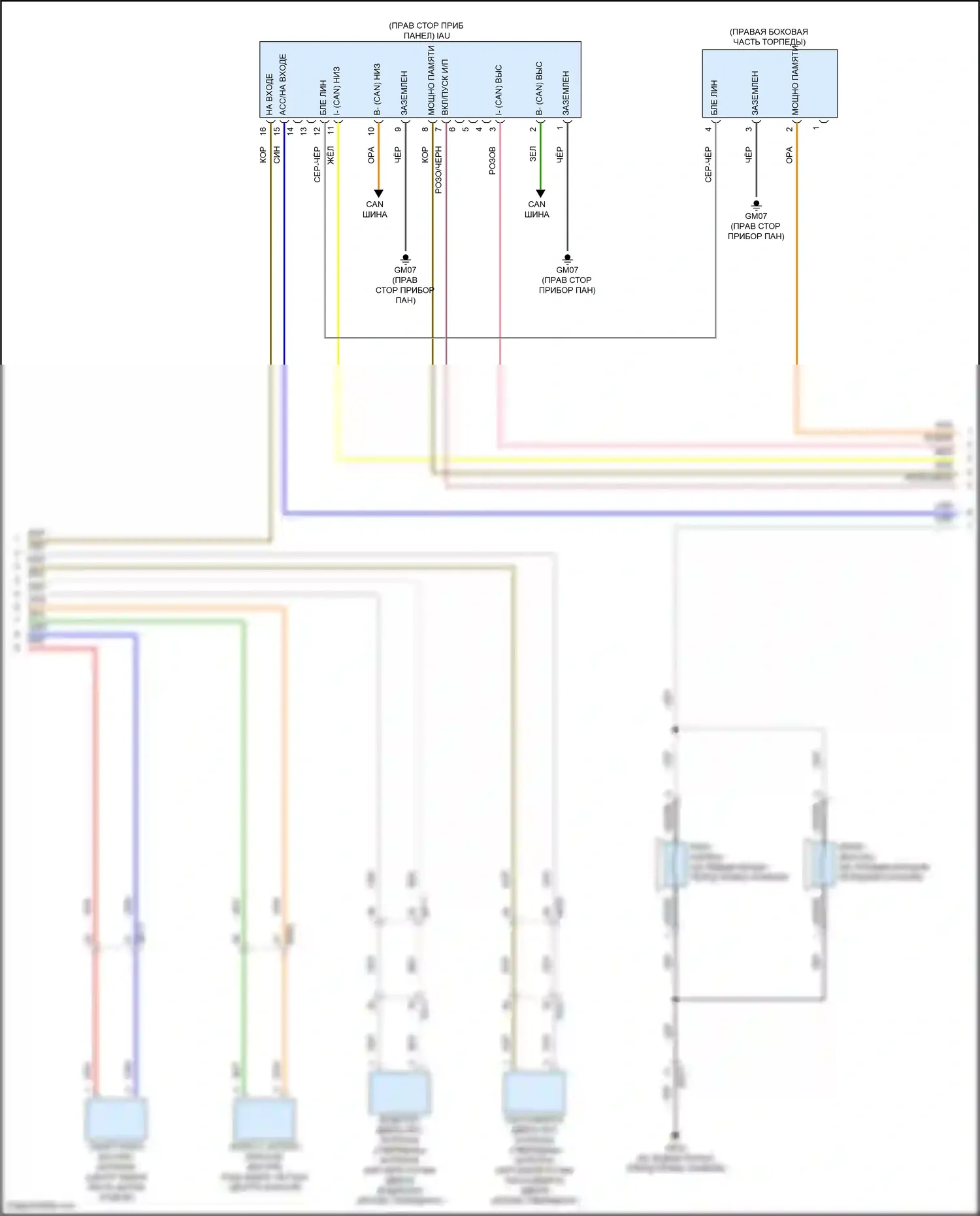 Avante Hyundai VII (2020-2024): Электросхема центрального замка, с nfc (2 из 5) 