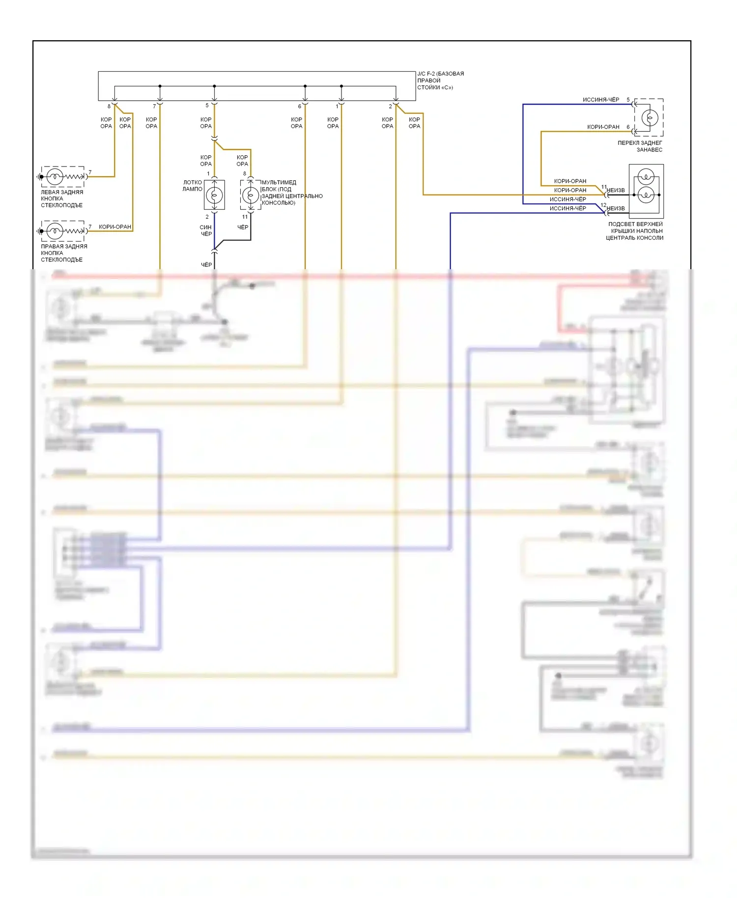 Azera Hyundai I (2005-2011): Электросхема подсветки приборной панели (2 из 2) 