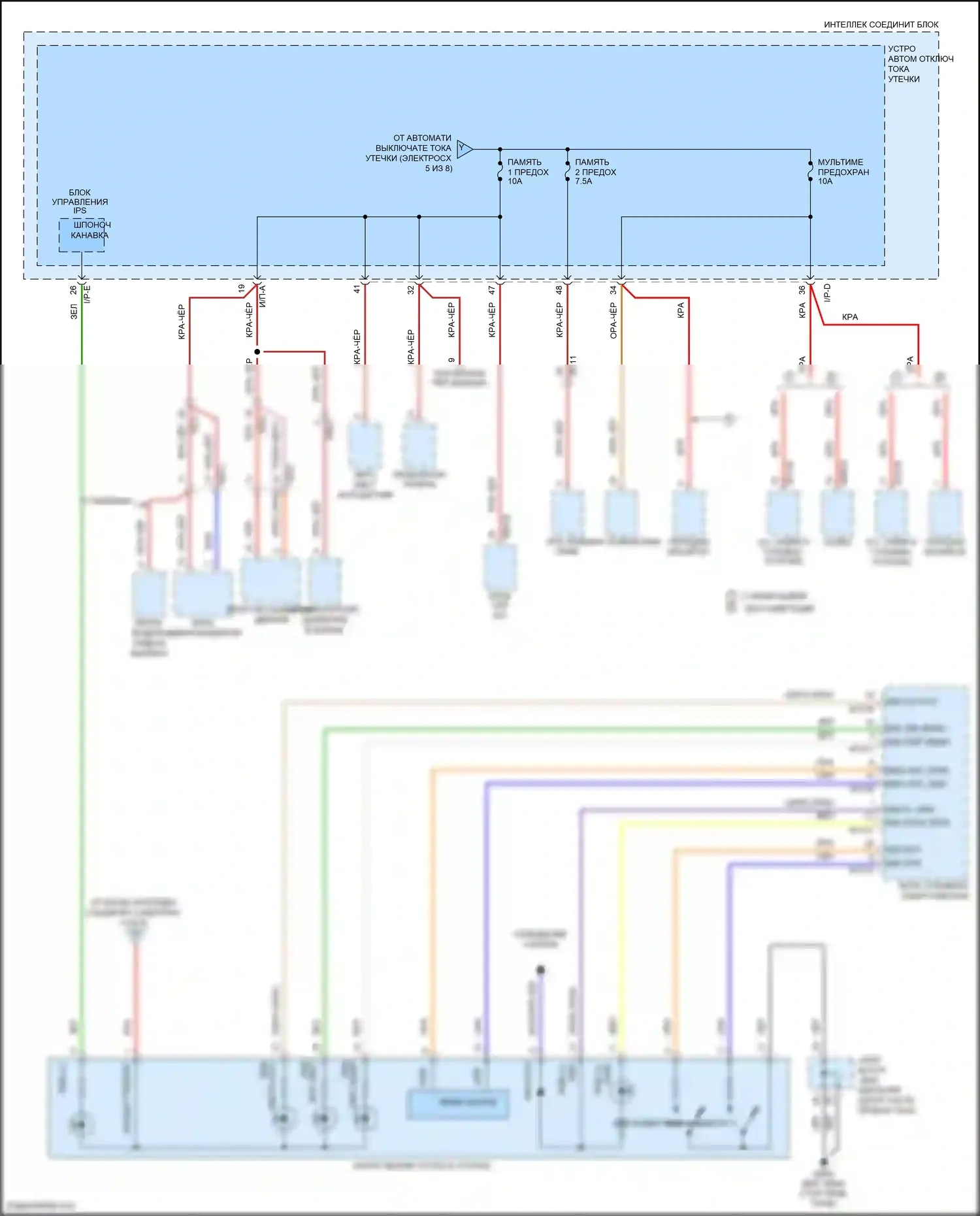 Azera Hyundai II рестайлинг (2014-2017): Электросхема блока предохранителей реле (6 из 8) 
