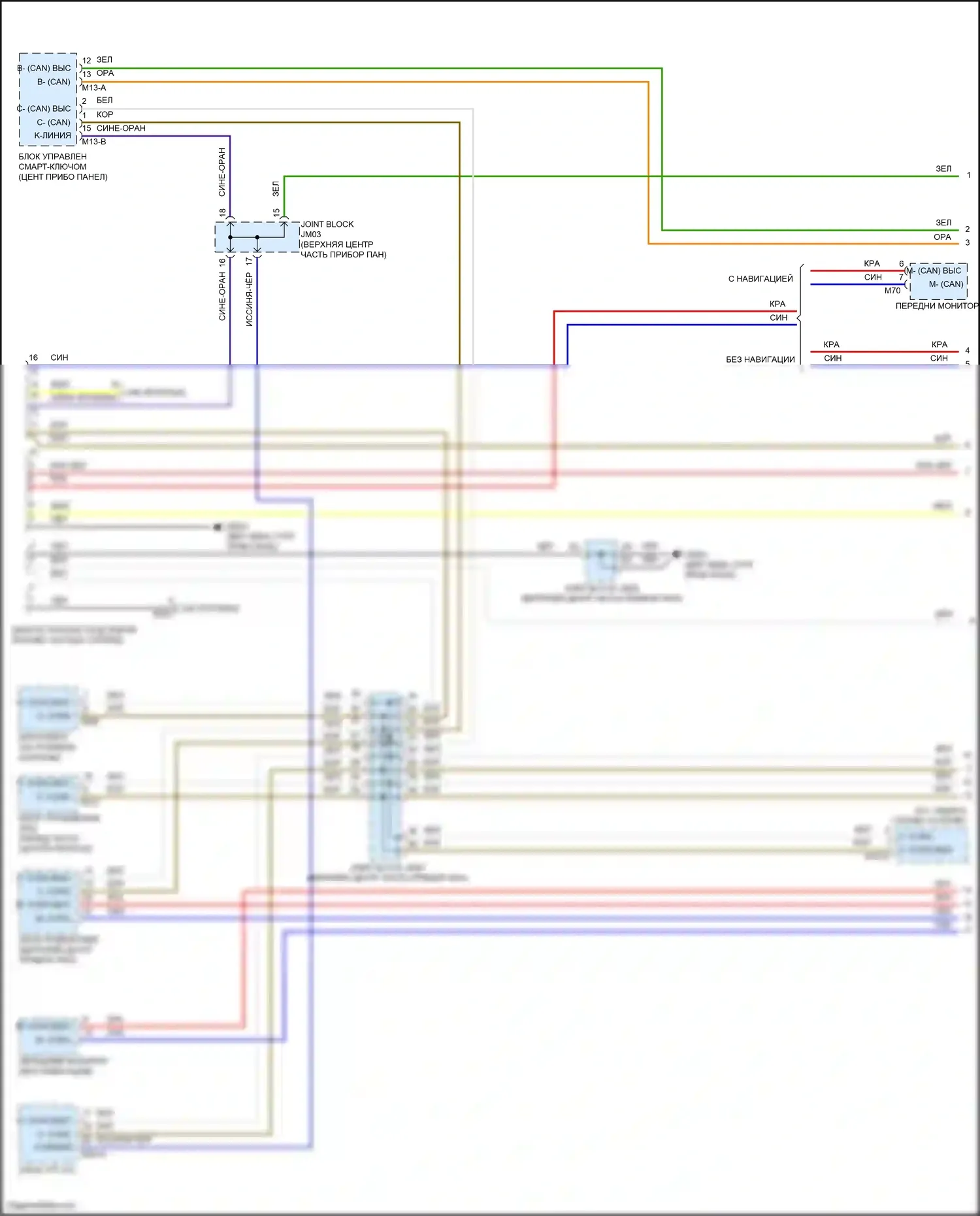 Azera Hyundai II рестайлинг (2014-2017): Can шина электросхема (1 из 3) 