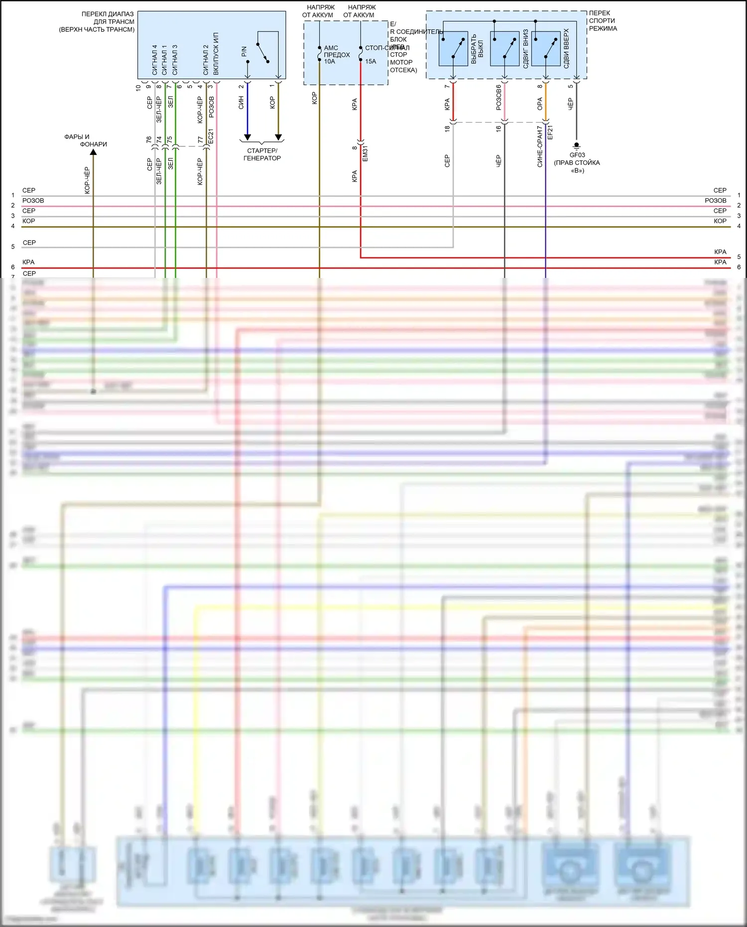 Azera Hyundai II рестайлинг (2014-2017): Электросхема двигателя 3.3l (2 из 7) 