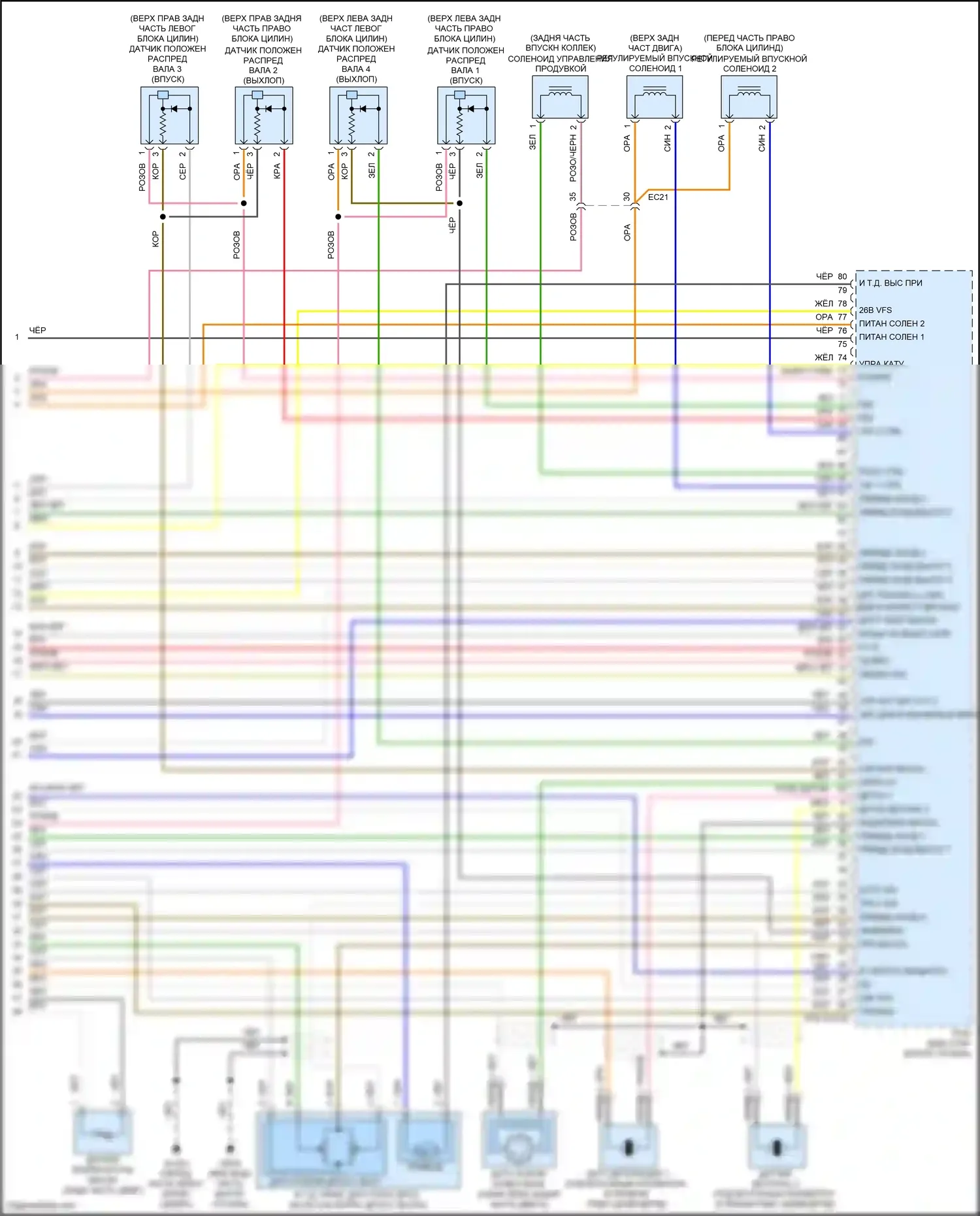 Azera Hyundai II рестайлинг (2014-2017): Электросхема двигателя 3.3l (7 из 7) 
