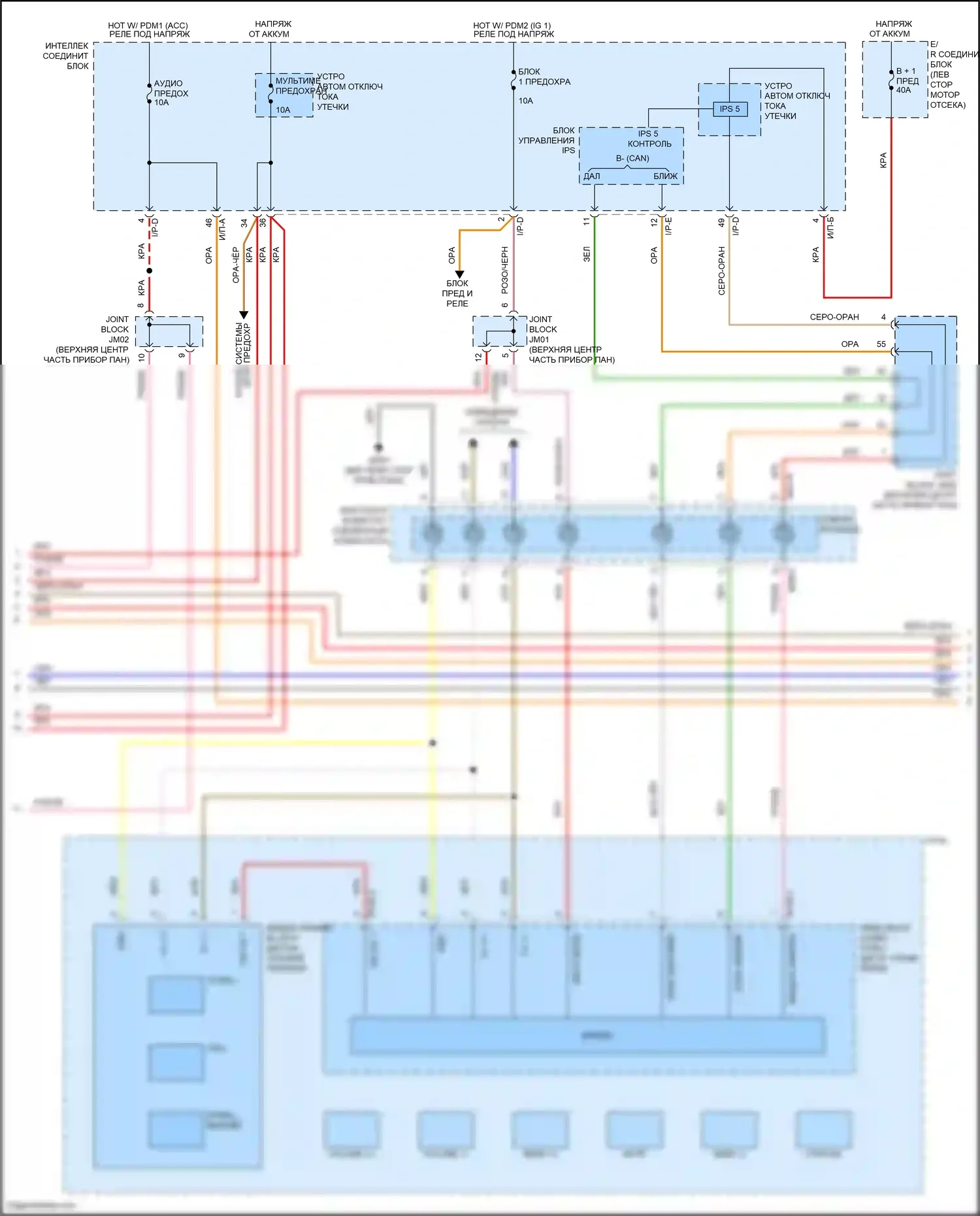 Azera Hyundai II рестайлинг (2014-2017): Электросхема навигации, с усилителем jbl (3 из 4) 
