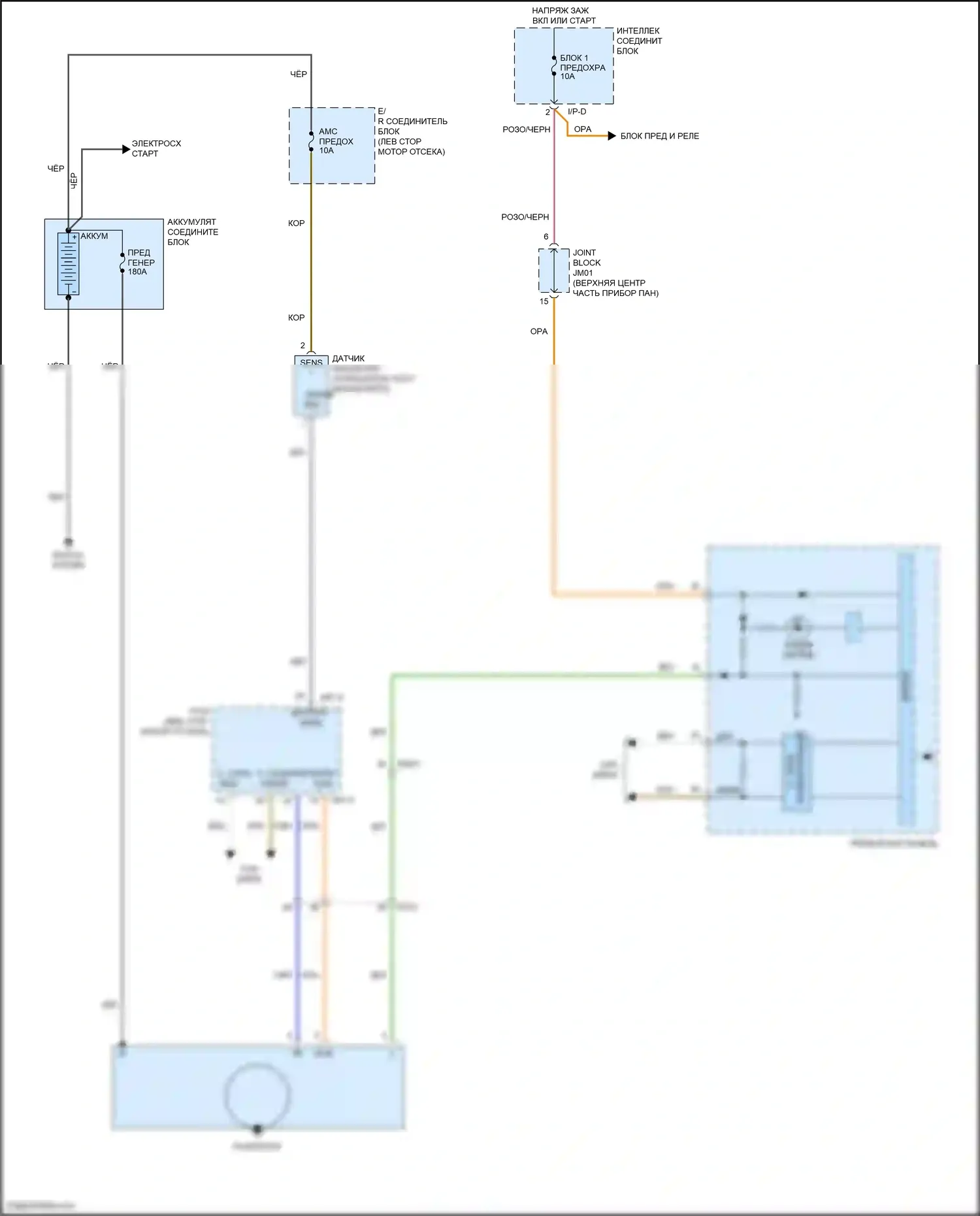 Azera Hyundai II рестайлинг (2014-2017): Электросхема генератора 