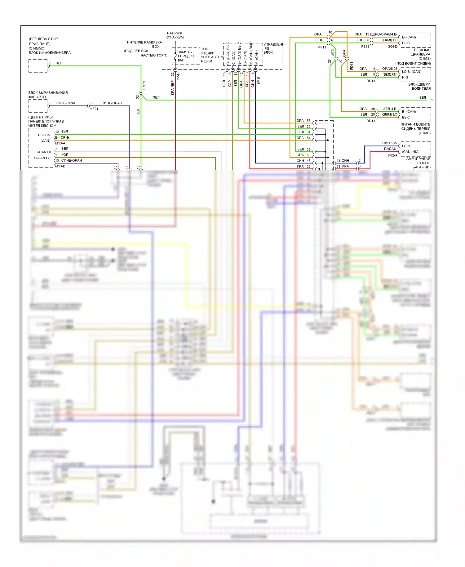 Azera Hyundai II (2011-2014): Can шина электросхема (1 из 2) 