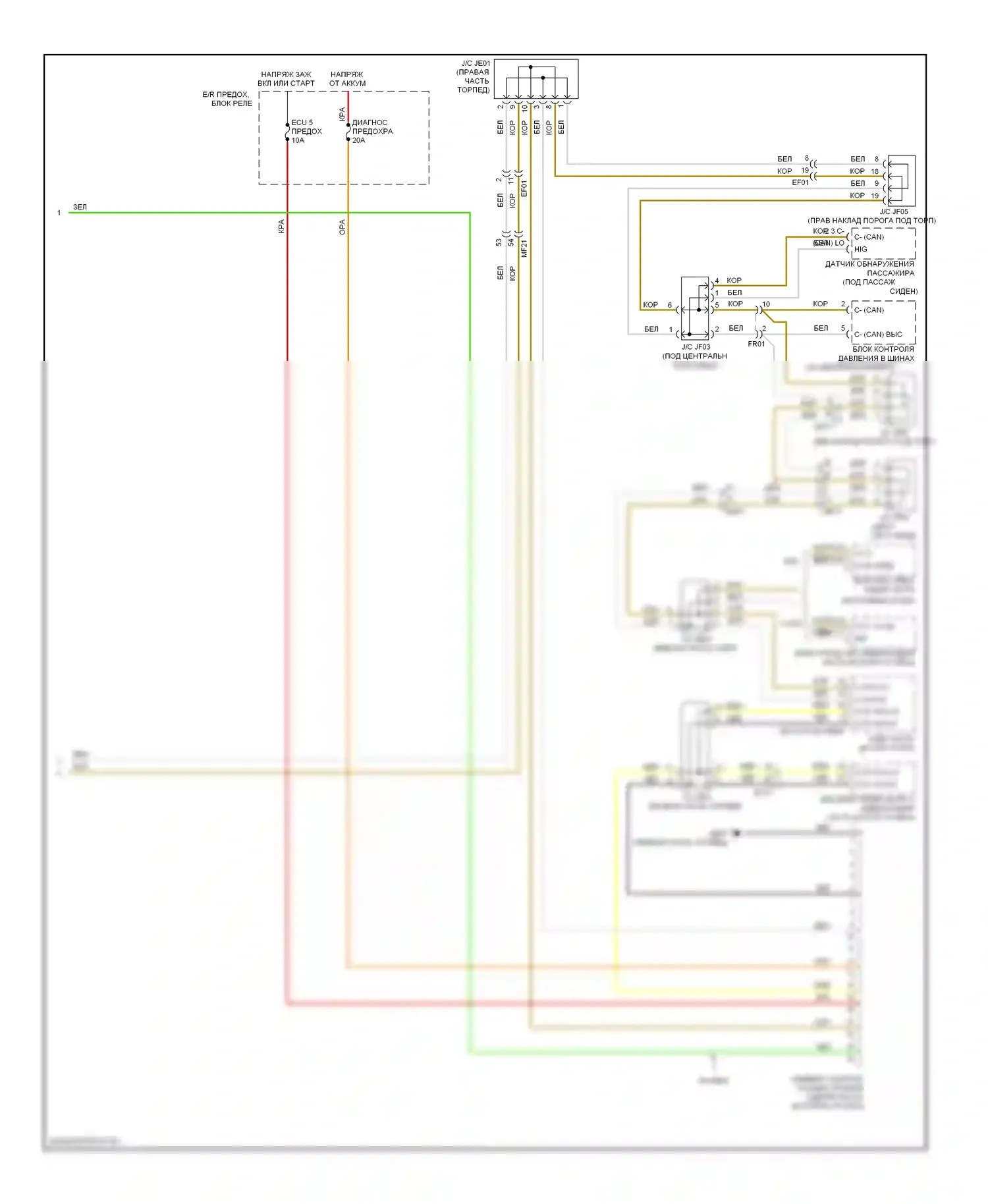 Azera Hyundai II (2011-2014): Can шина электросхема (2 из 2) 