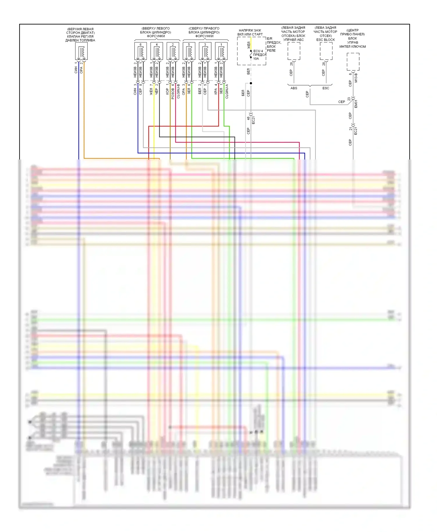 Azera Hyundai II (2011-2014): Электросхема двигателя 3.3l (4 из 7) 