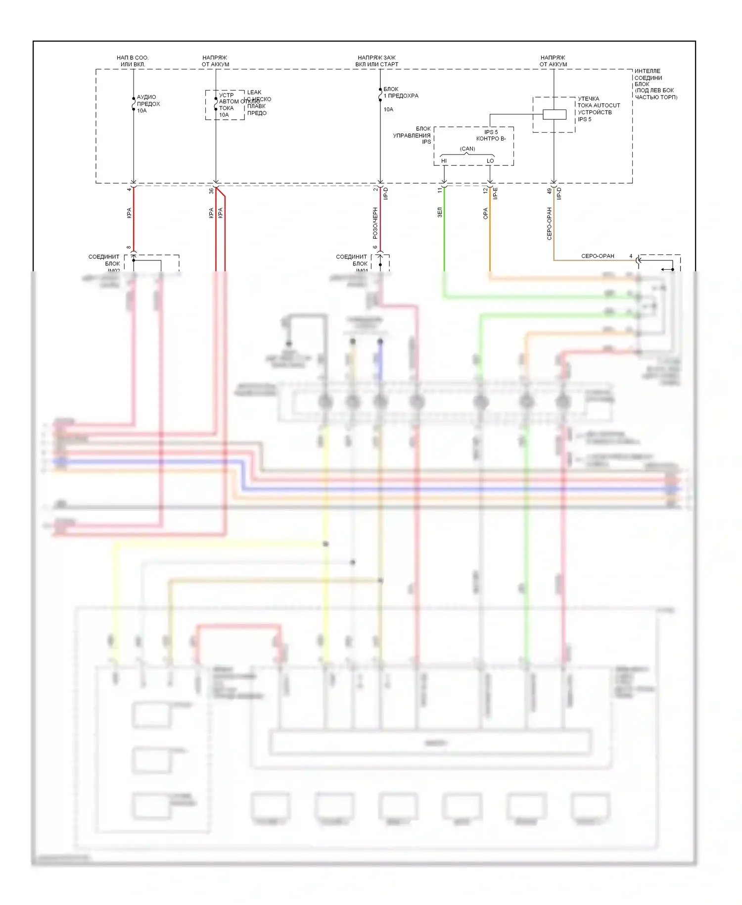 Azera Hyundai II (2011-2014): Электросхема магнитолы (3 из 4) 
