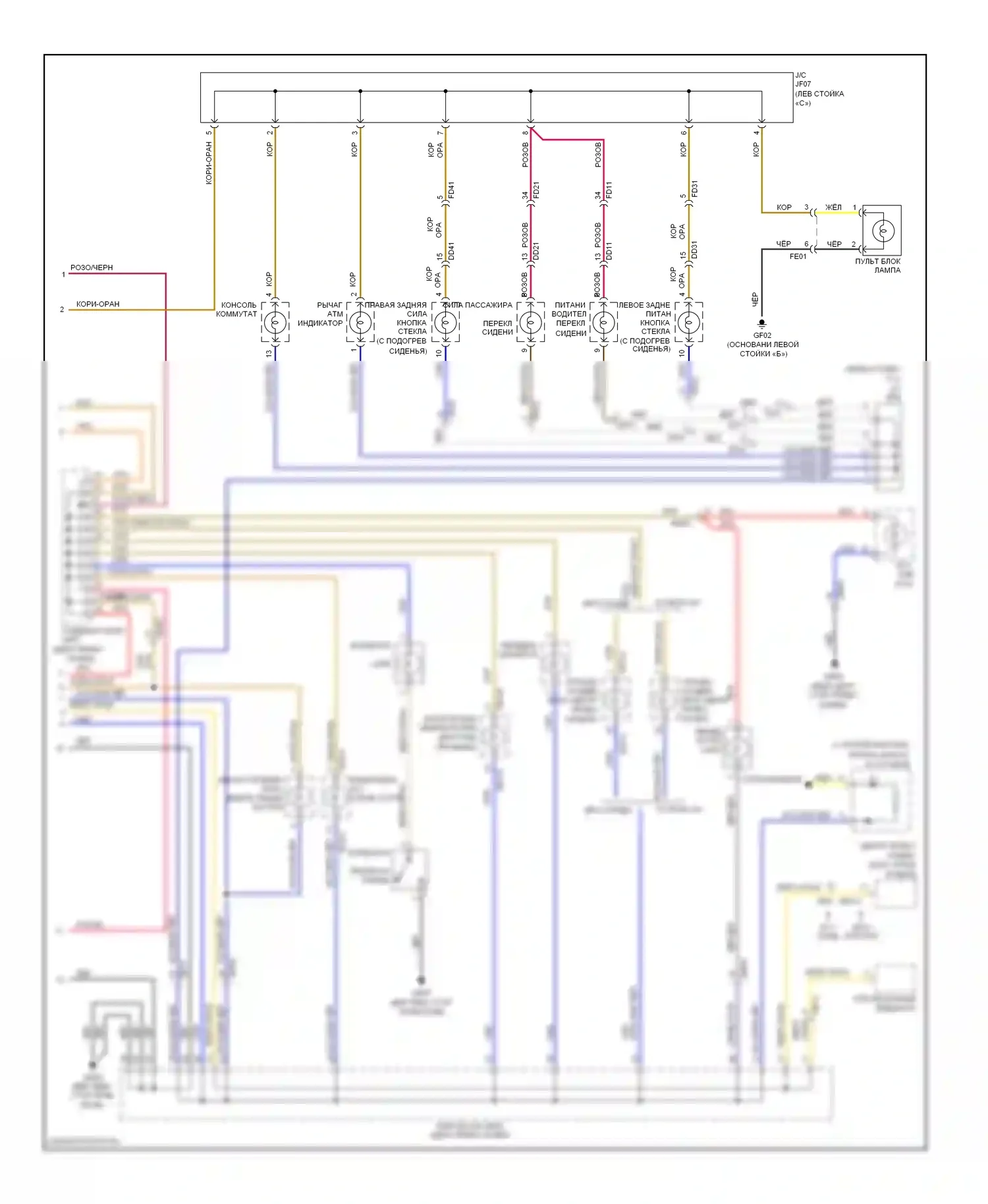 Azera Hyundai II (2011-2014): Электросхема подсветки приборной панели (2 из 2) 
