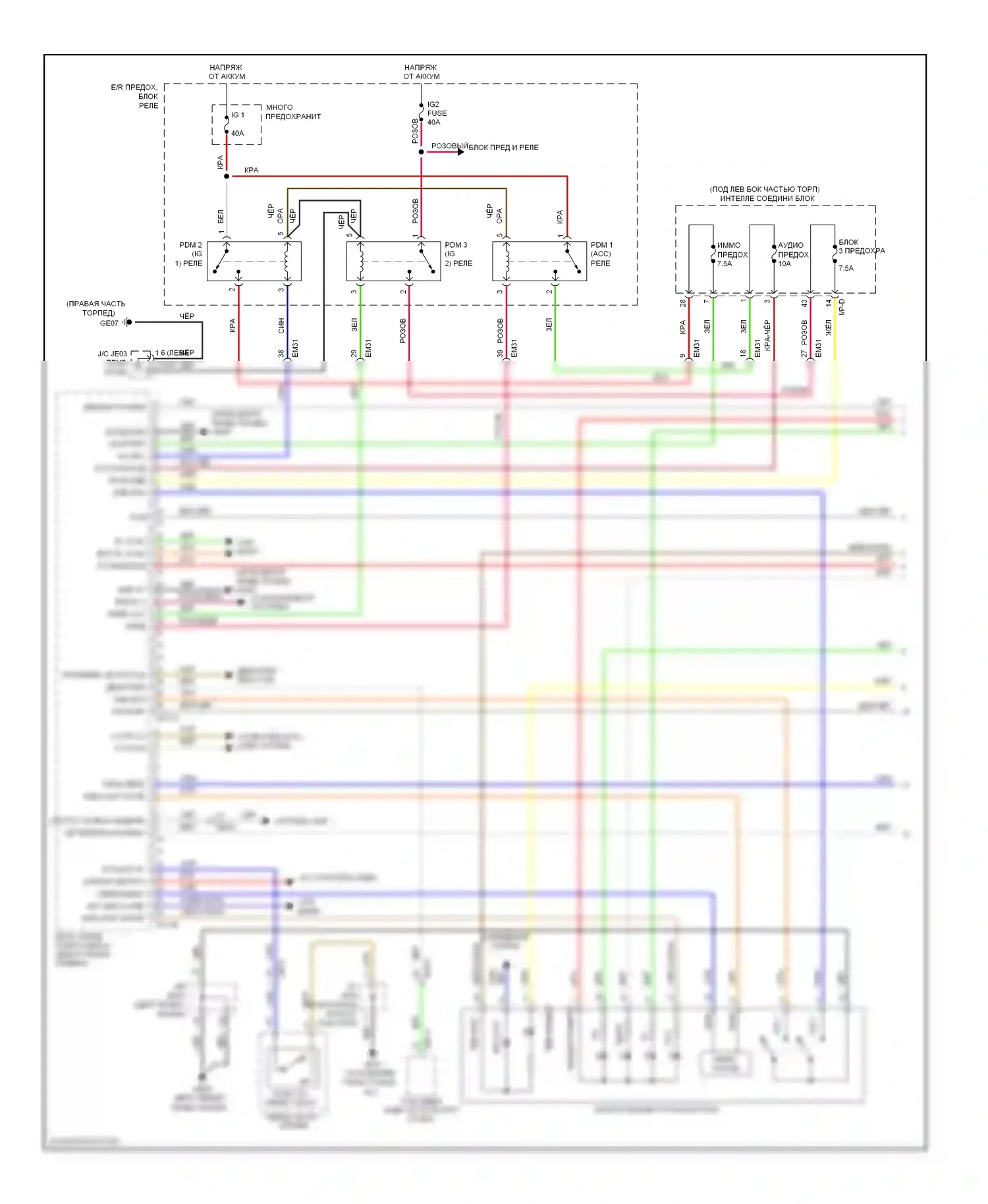 Azera Hyundai II (2011-2014): Электросхема иммобилайзера, с интеллектуальным ключом (1 из 3) 