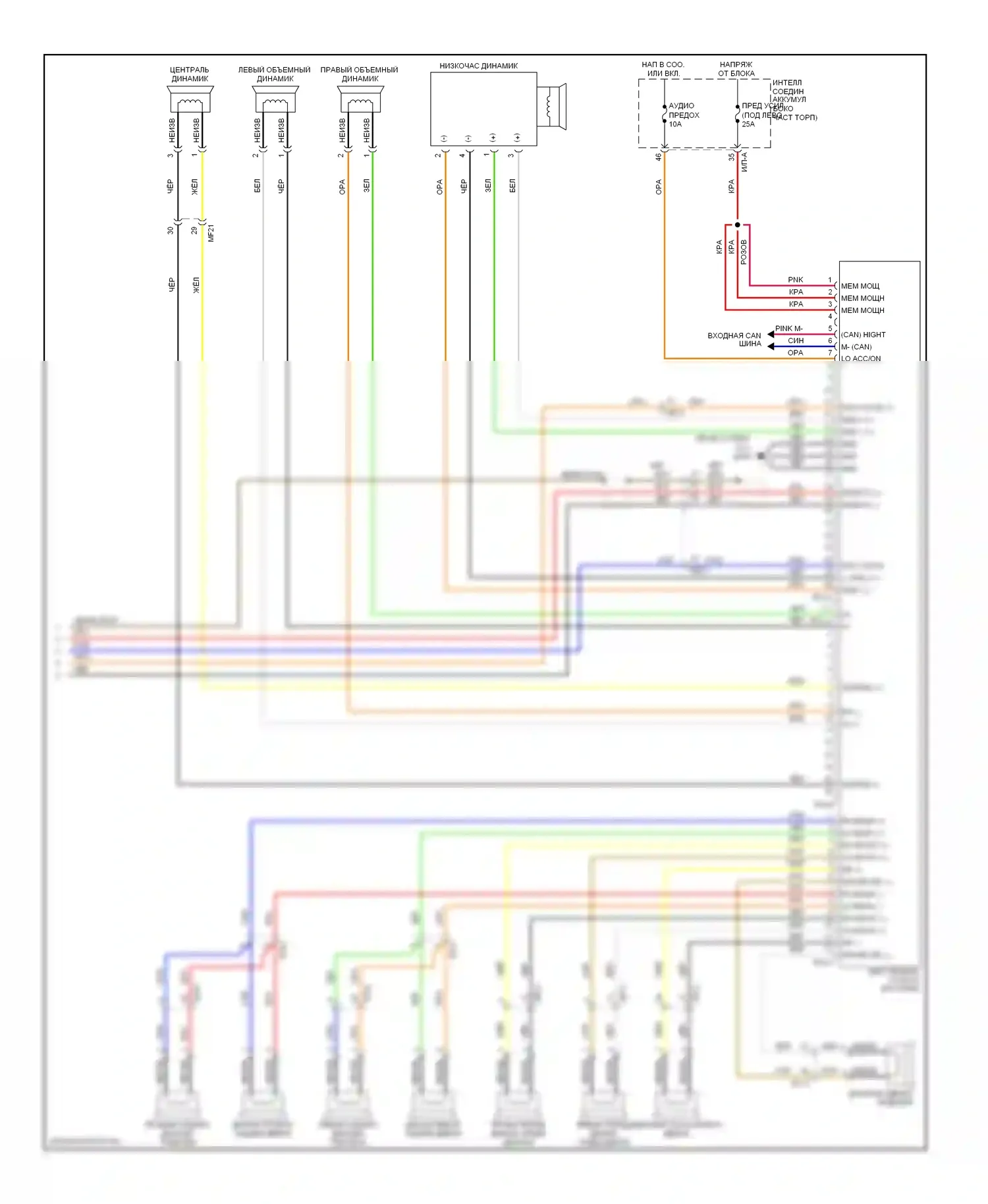 Azera Hyundai II (2011-2014): Электросхема навигации (4 из 4) 