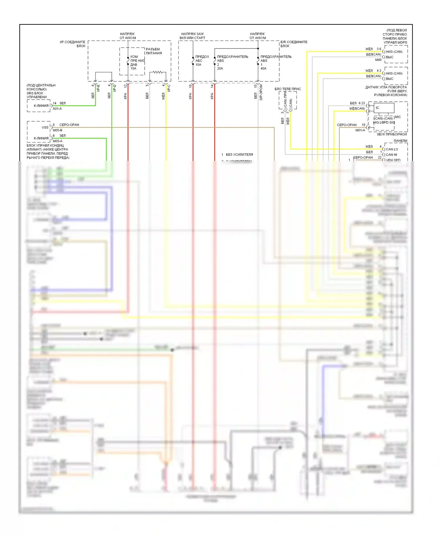 Elantra Hyundai III рестайлинг (2003-2010): Can шина электросхема 