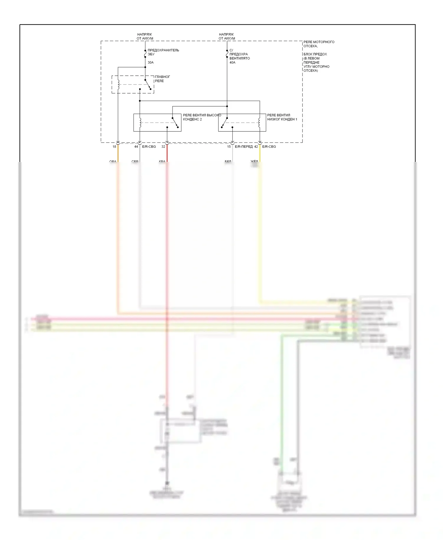 Elantra Hyundai III рестайлинг (2003-2010): Электросхема ручного кондиционера (2 из 2) 