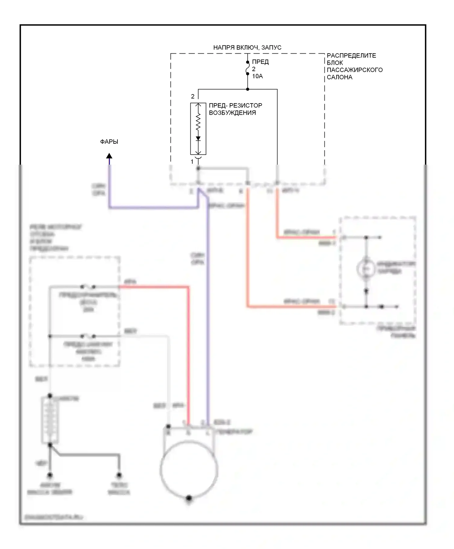 Elantra Hyundai III (2000-2003): Электросхема генератора 