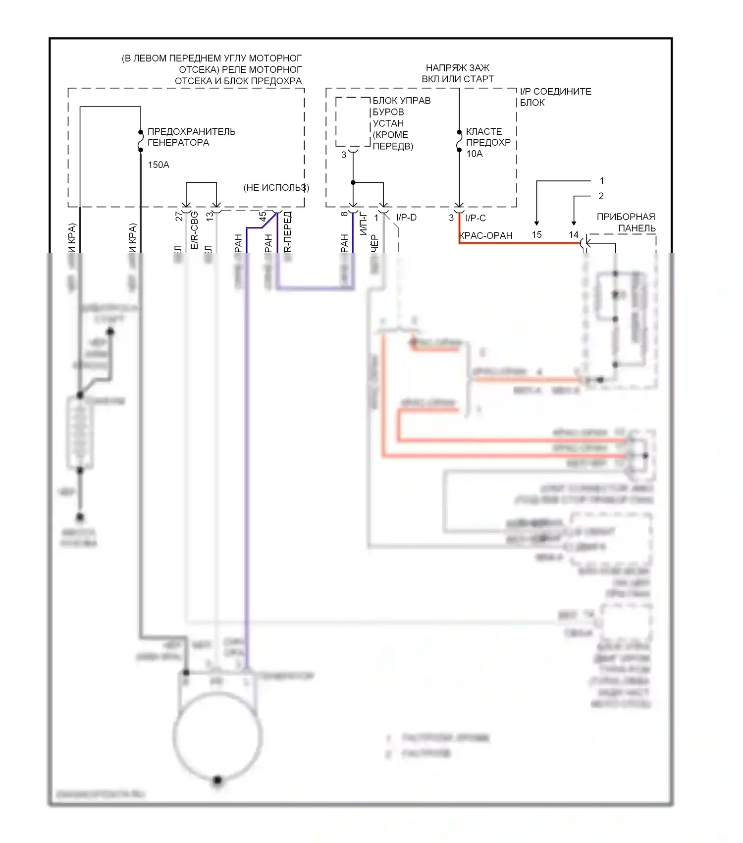 Elantra Hyundai IV (2006-2011): Электросхема генератора 