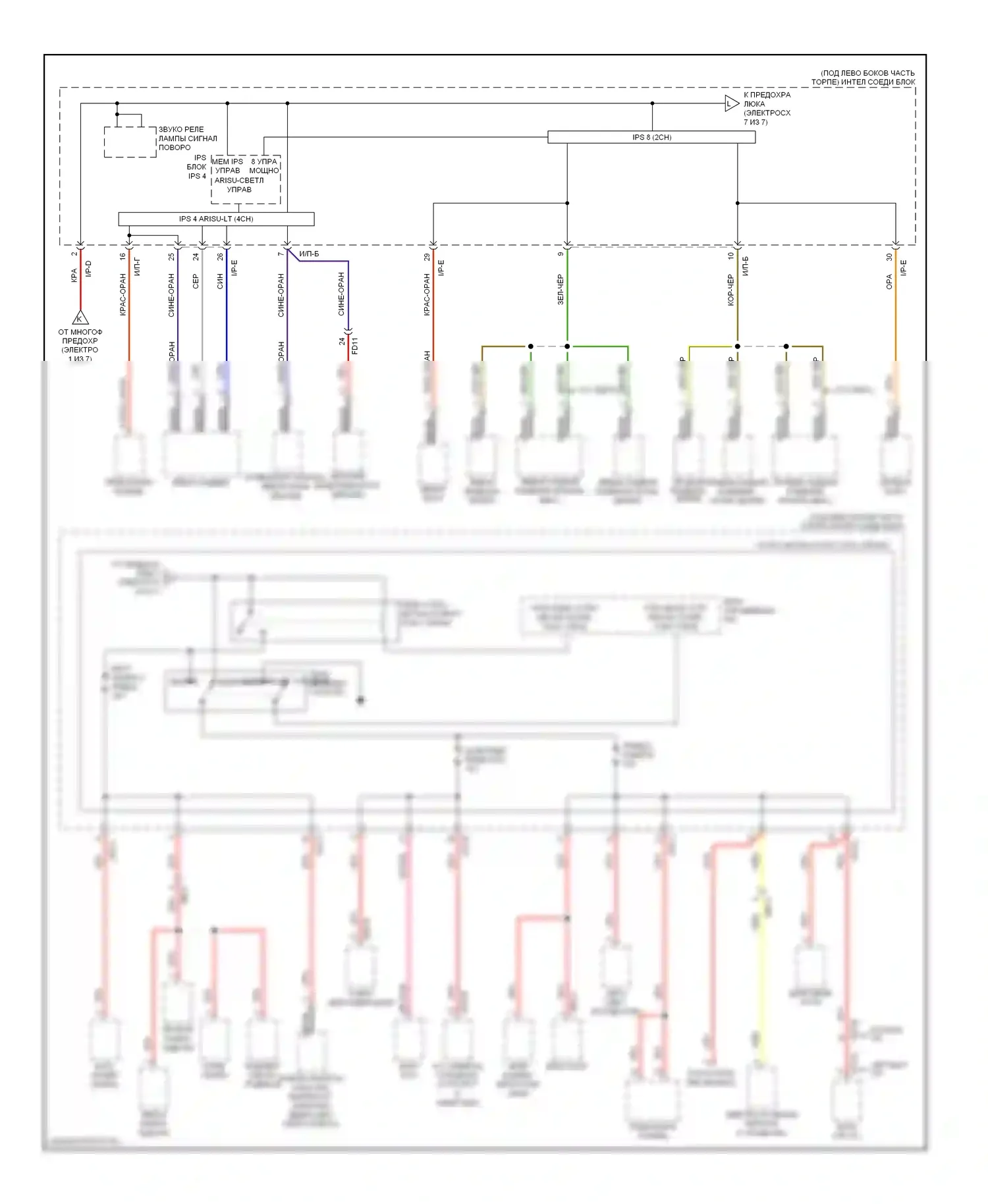 Elantra Hyundai V рестайлинг (2013-2016): Электросхема блока предохранителей реле, мд (5 из 7) 