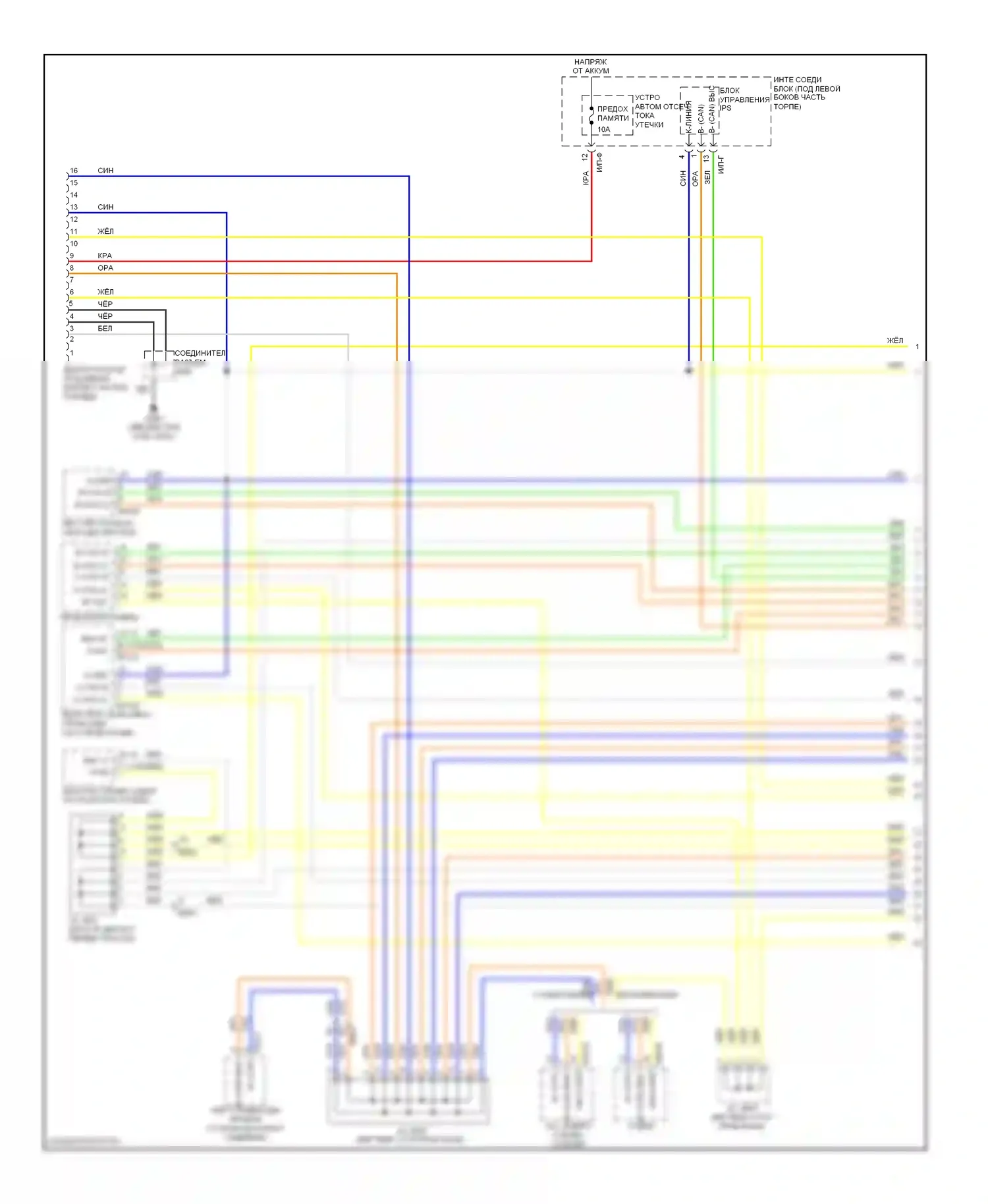 Elantra Hyundai V рестайлинг (2013-2016): Can шина электросхема (1 из 3) 