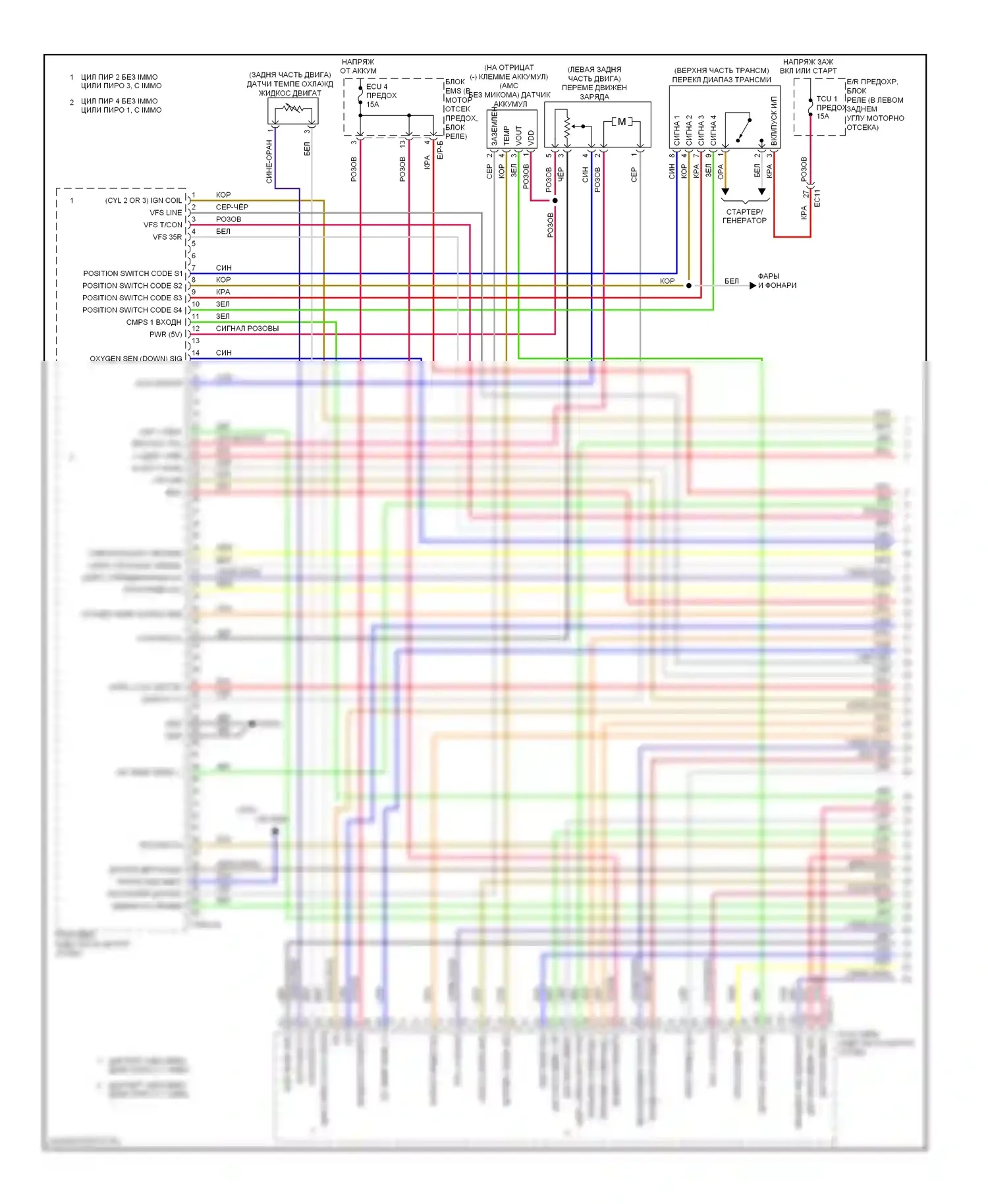 Elantra Hyundai V рестайлинг (2013-2016): Электросхема двигателя 1.8l, ud автомат коробки передач (1 из 5) 