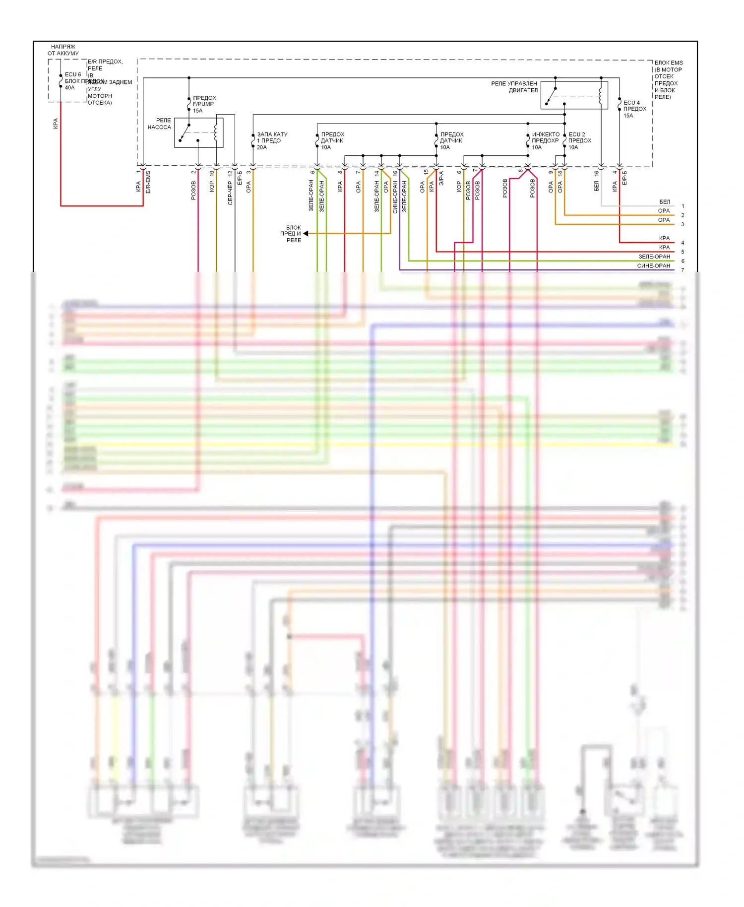 Elantra Hyundai V рестайлинг (2013-2016): Электросхема двигателя 1.8l, ud ручной коробки передач (4 из 5) 
