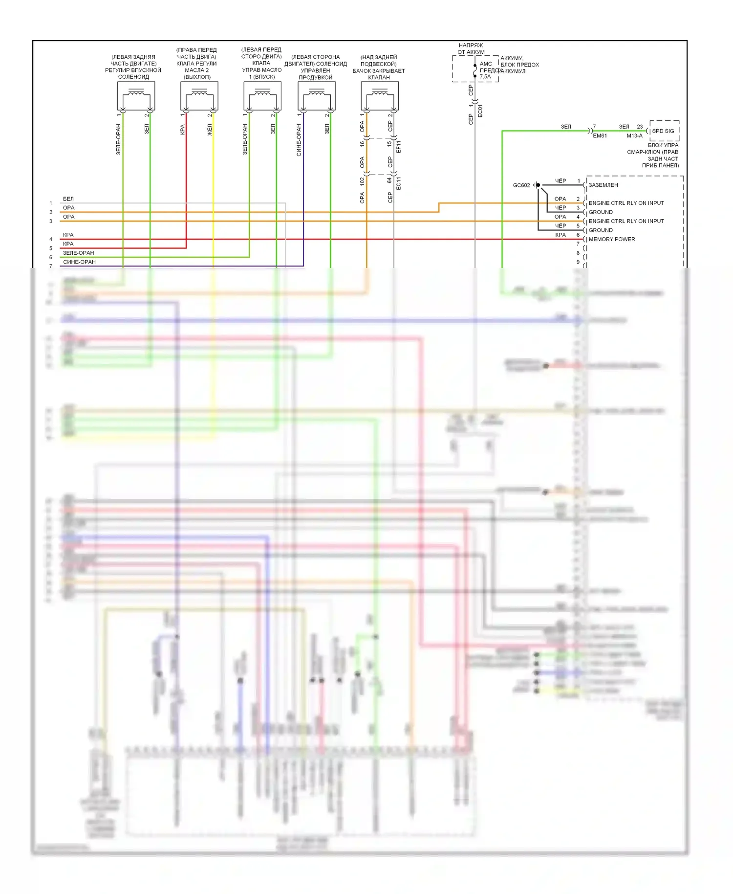 Elantra Hyundai V рестайлинг (2013-2016): Электросхема двигателя 1.8l, ud ручной коробки передач (5 из 5) 