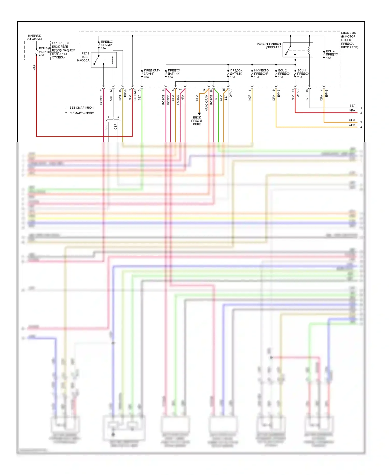 Elantra Hyundai V рестайлинг (2013-2016): Электросхема двигателя 2.0л, ручная коробка передач (4 из 6) 