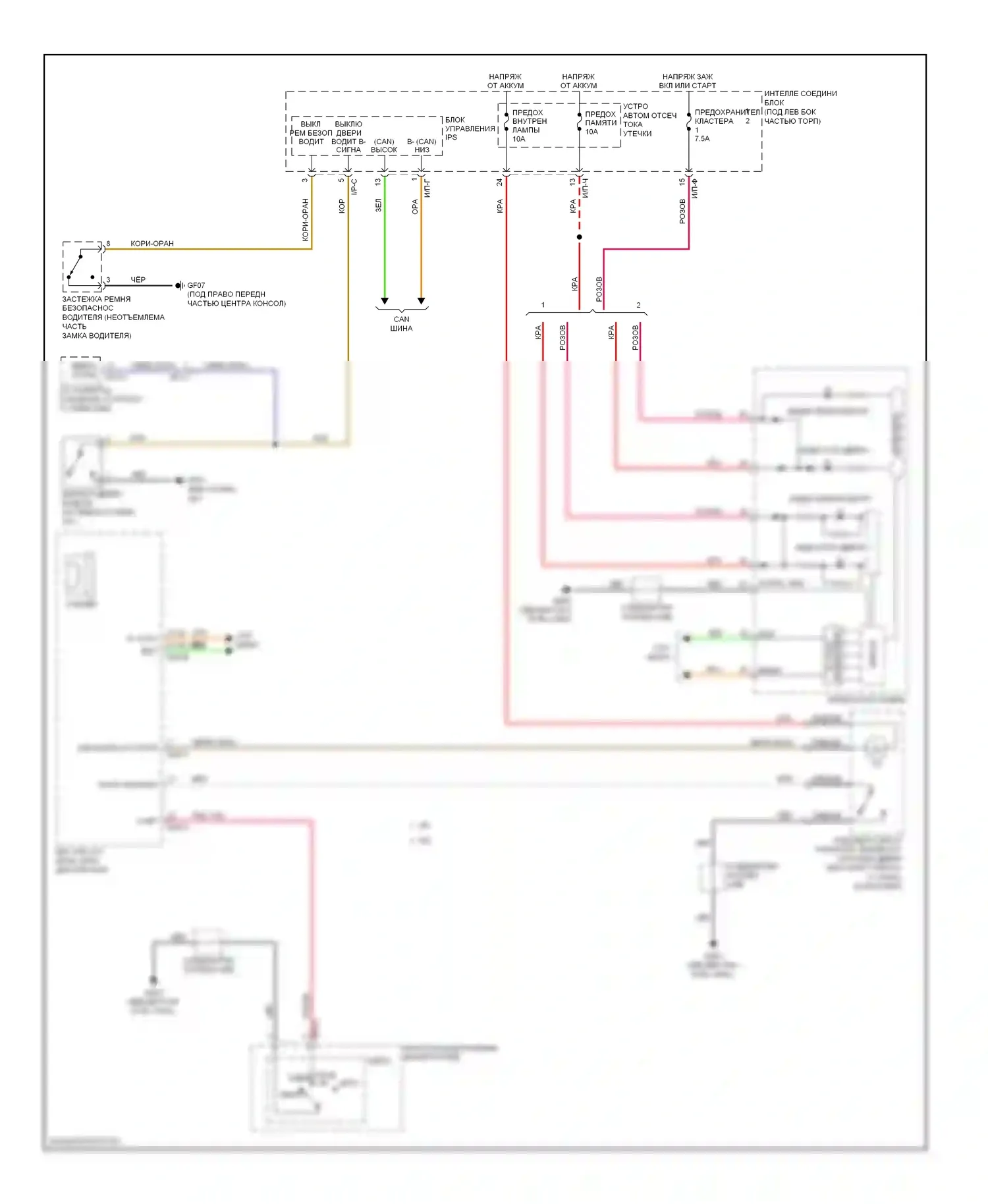 Elantra Hyundai V рестайлинг (2013-2016): Электросхема утора 