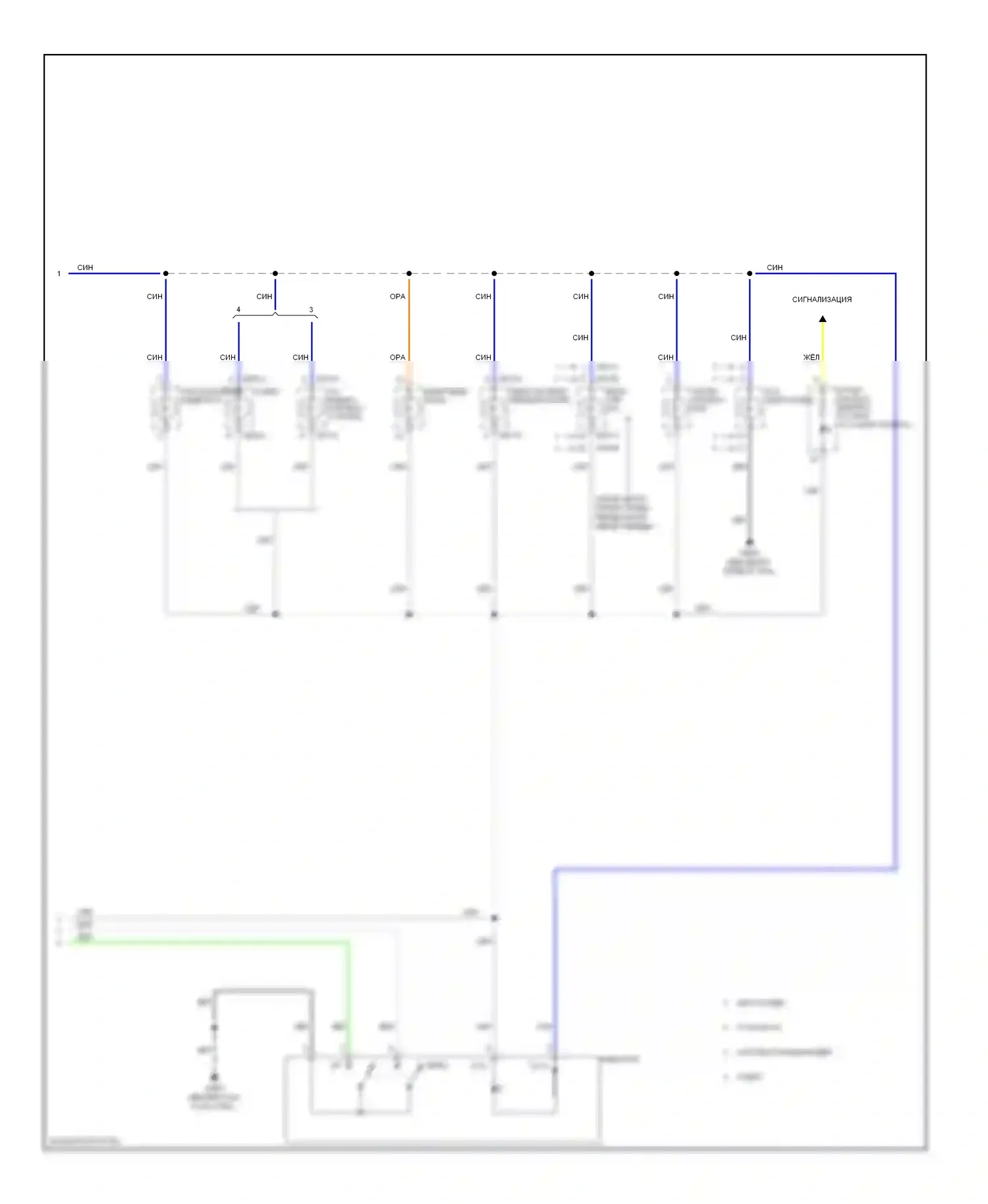 Elantra Hyundai V (2010-2014): Электросхема подсветки приборной панели (2 из 2) 
