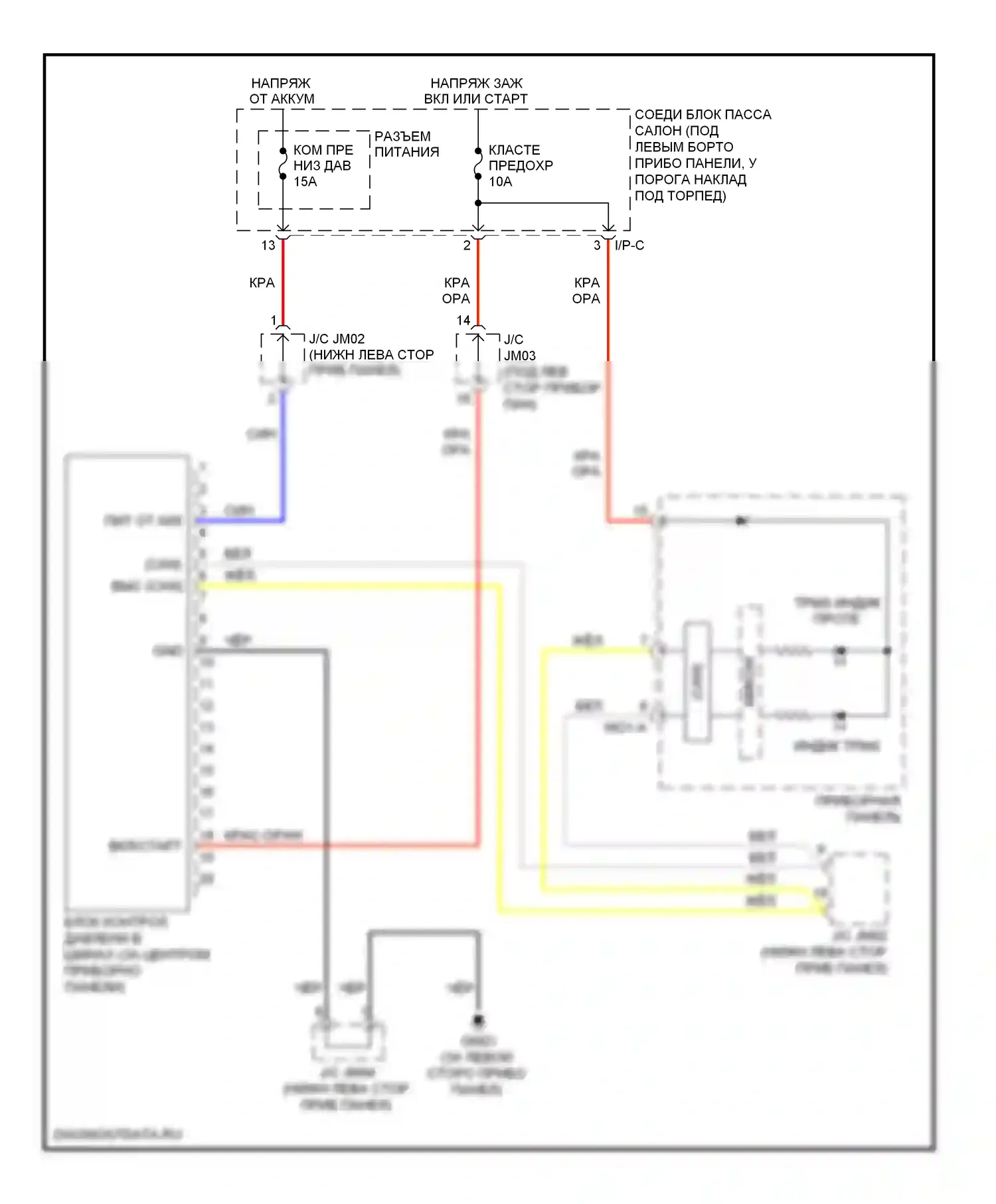 Elantra Hyundai V (2010-2014): Электросхема контроля давления в шинах 