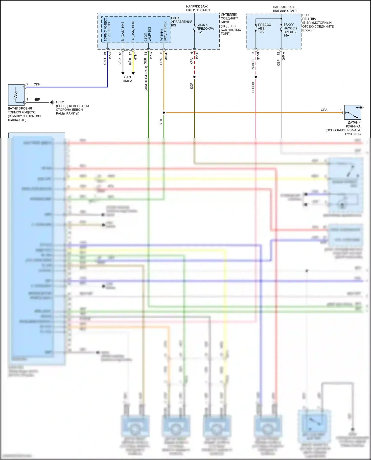 Elantra Hyundai VI рестайлинг (2018-2020): Антиблокировочная система abs электросхема (1 из 2) 