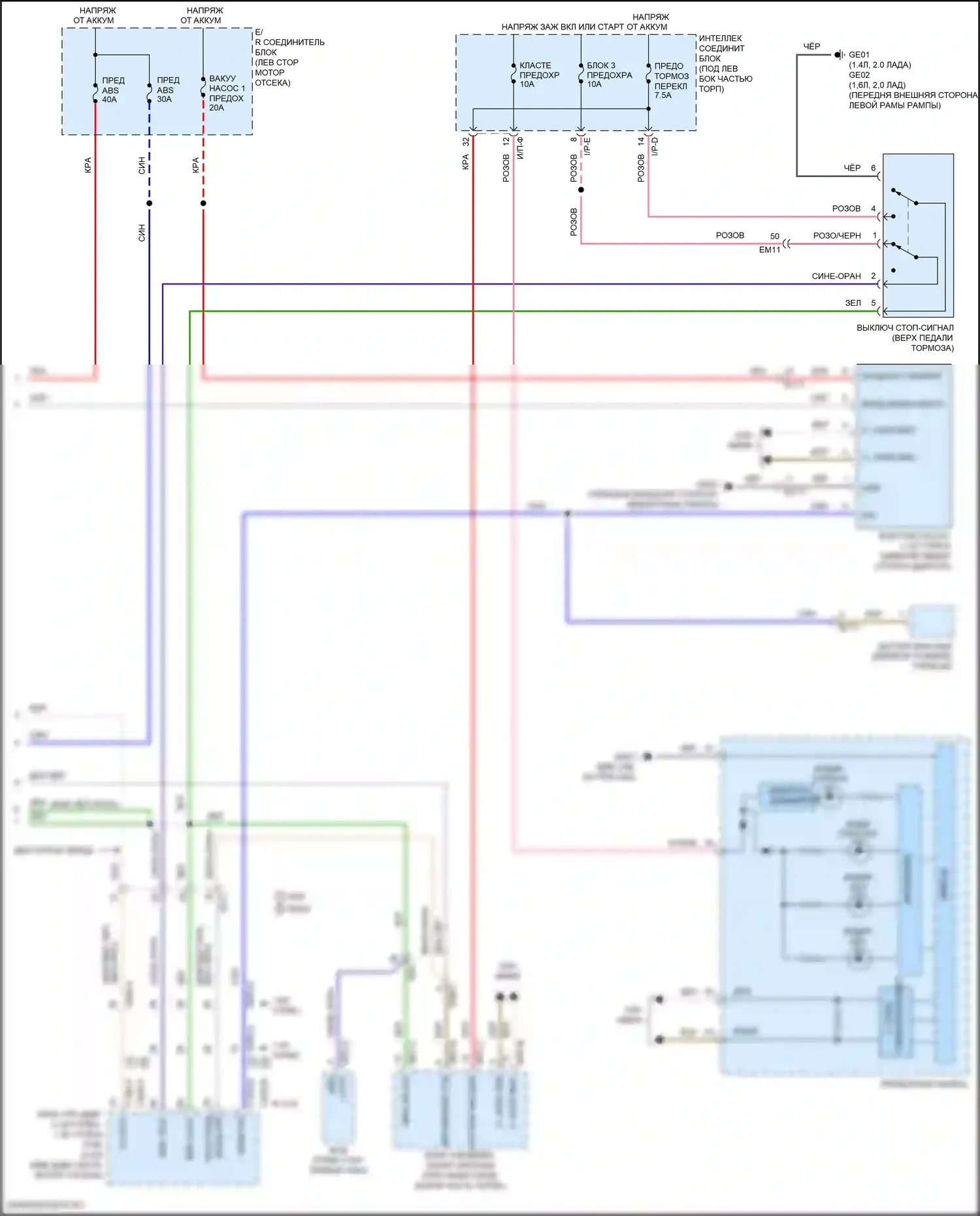 Elantra Hyundai VI рестайлинг (2018-2020): Антиблокировочная система abs электросхема (2 из 2) 