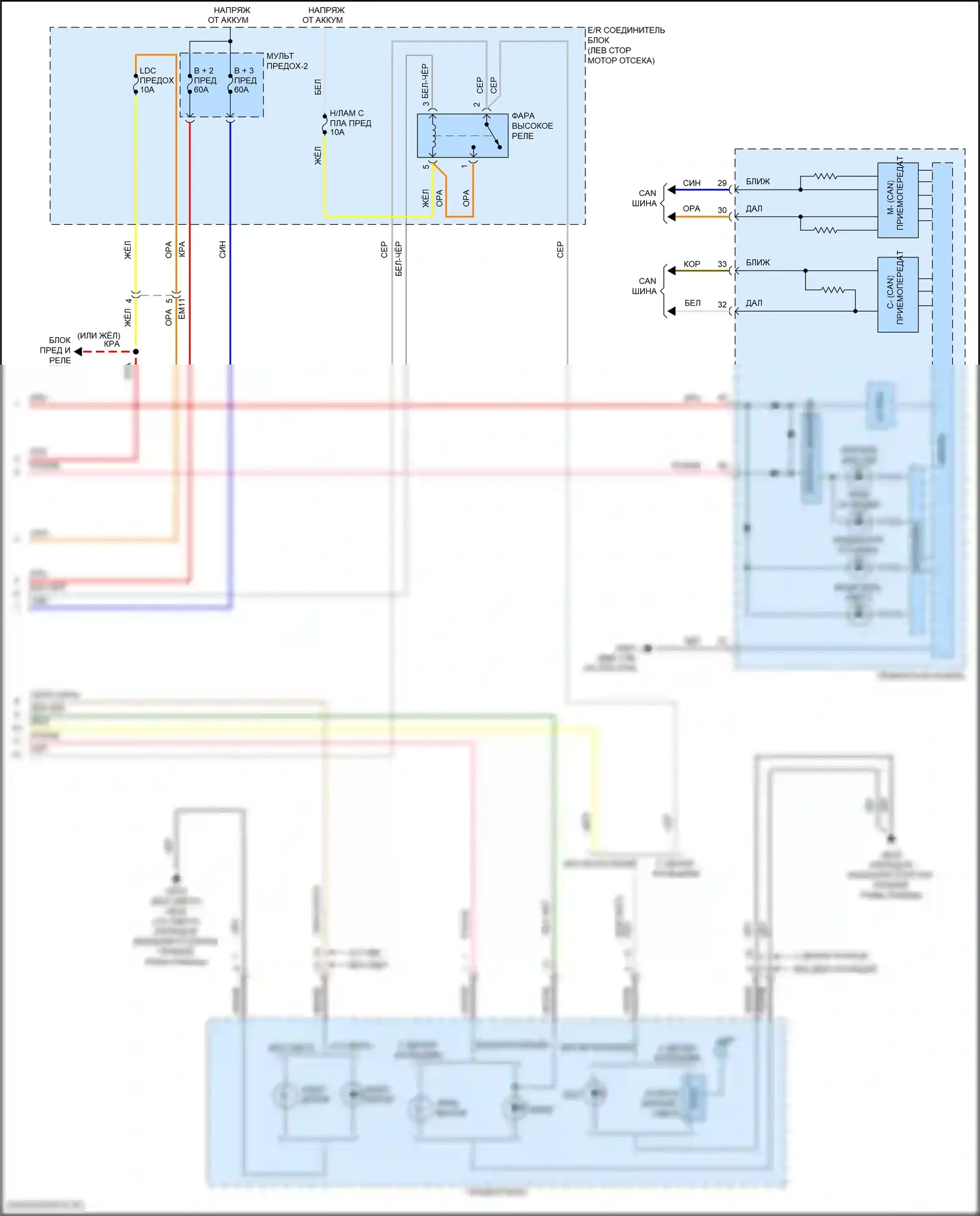 Elantra Hyundai VI рестайлинг (2018-2020): Электросхема фар (3 из 3) 