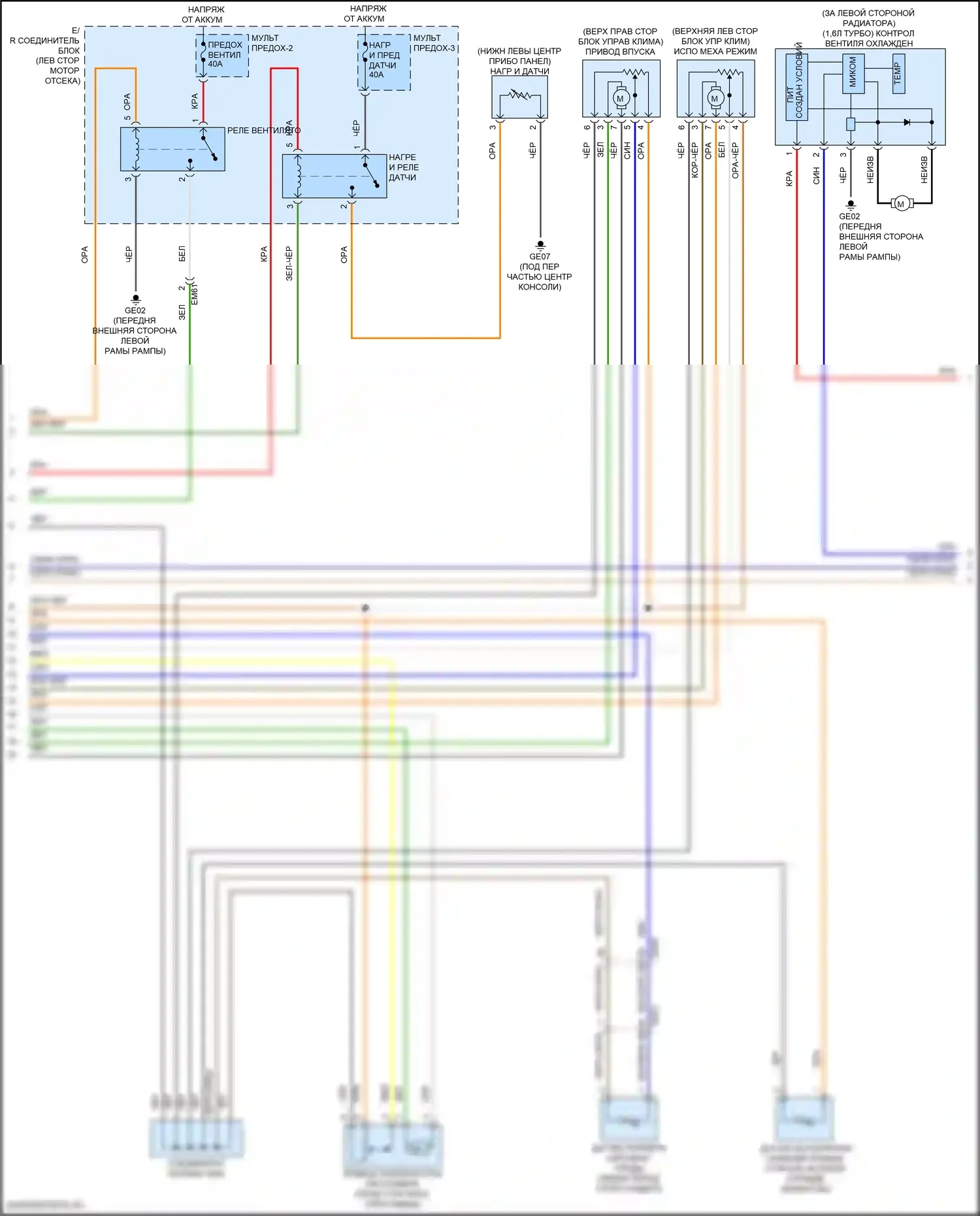Elantra Hyundai VI рестайлинг (2018-2020): Электросхема ручного кондиционера (2 из 3) 