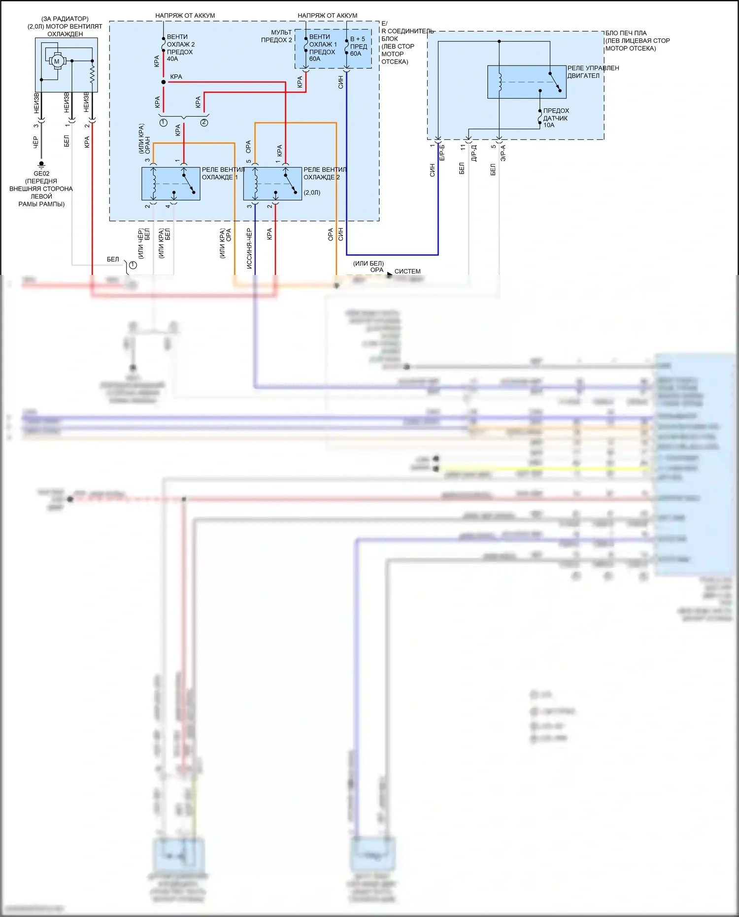 Elantra Hyundai VI рестайлинг (2018-2020): Электросхема ручного кондиционера (3 из 3) 