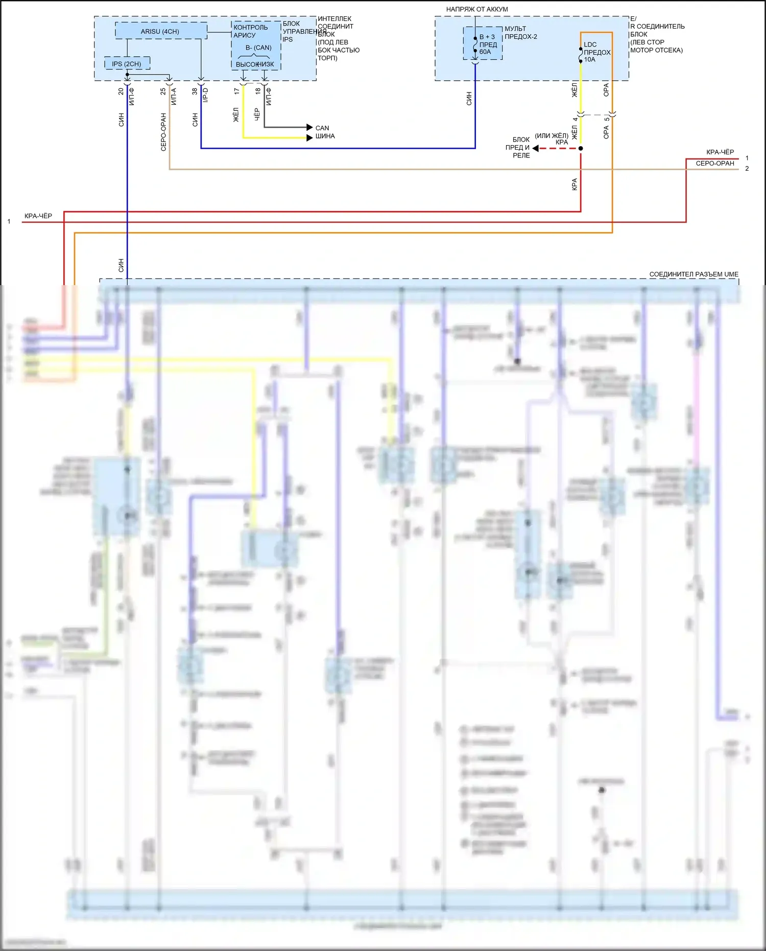 Elantra Hyundai VI рестайлинг (2018-2020): Электросхема подсветки приборной панели (2 из 3) 