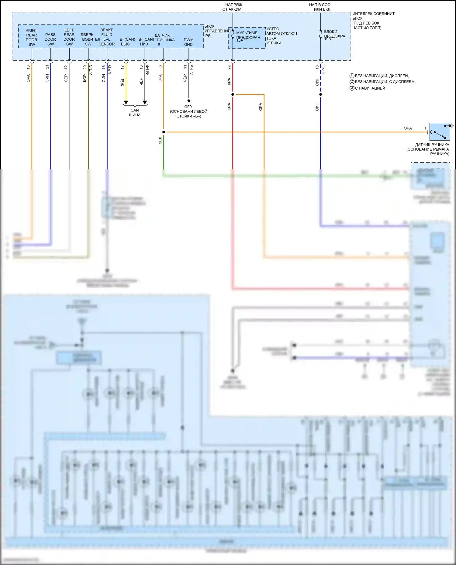 Elantra Hyundai VI рестайлинг (2018-2020): Электросхема приборной панели, реклама с обычной панелью (3 из 3) 