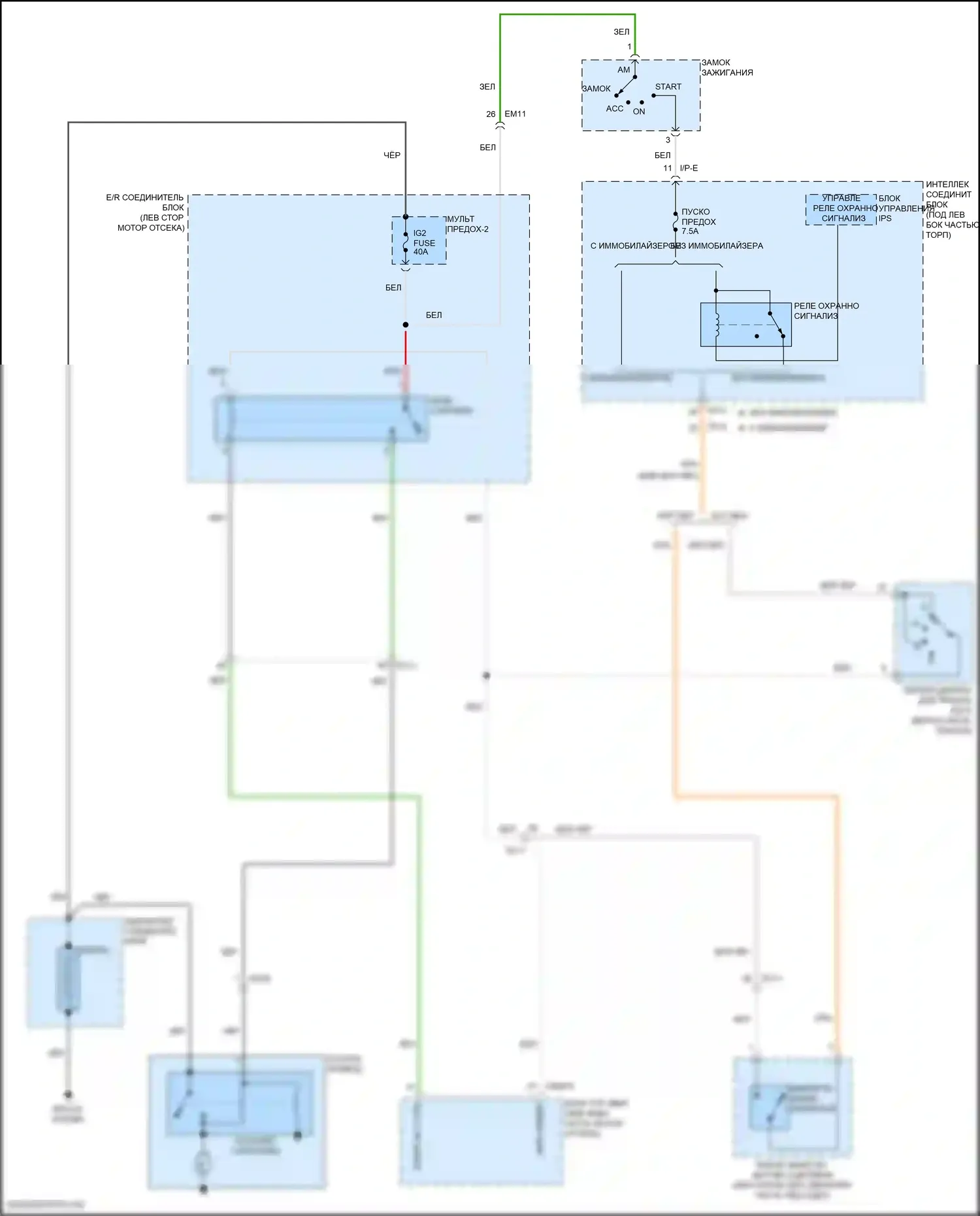Elantra Hyundai VI рестайлинг (2018-2020): 1,6л турбо, электросхема стартера, без смарт-ключа 