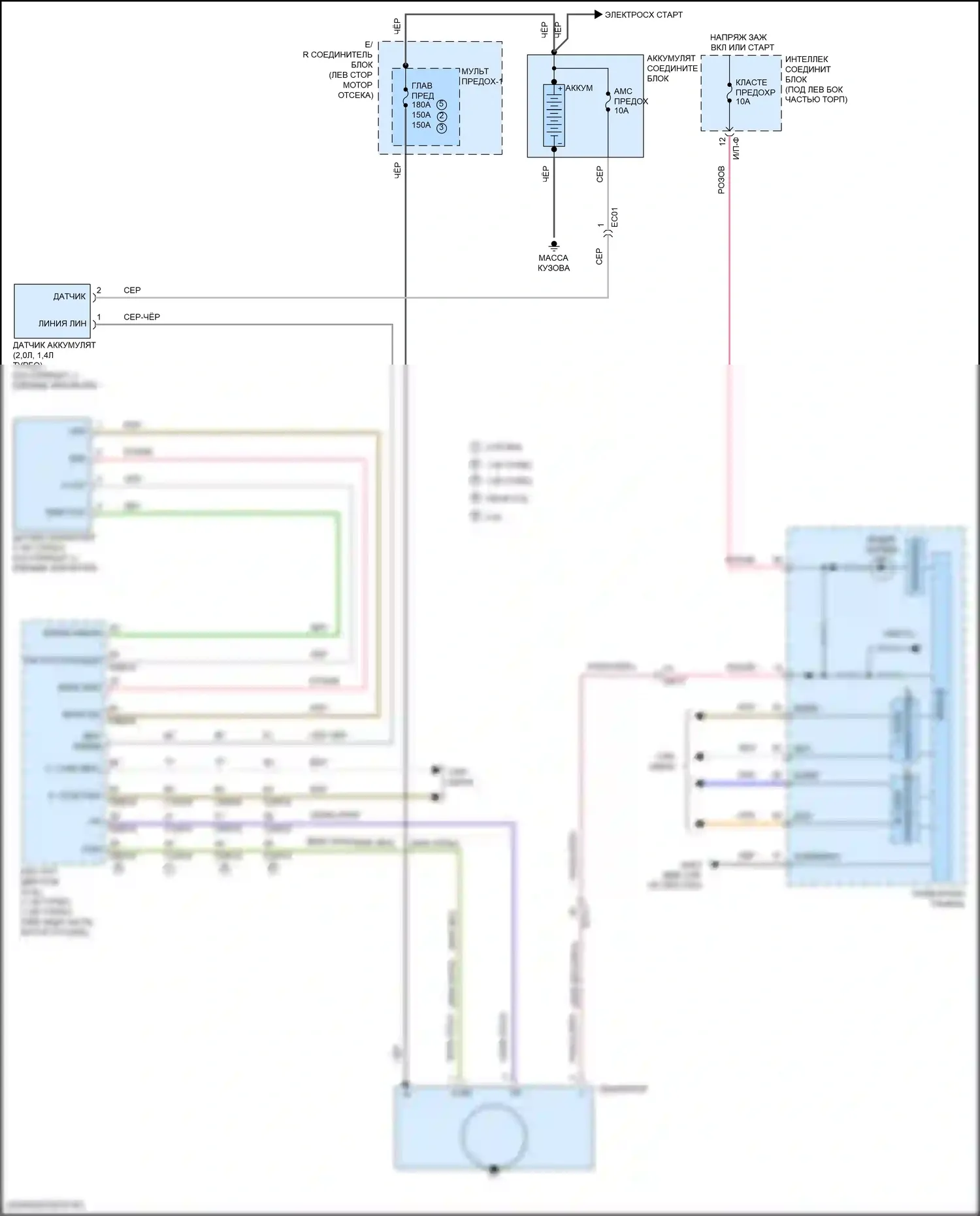 Elantra Hyundai VI рестайлинг (2018-2020): 2.0l, электросхема генератора 