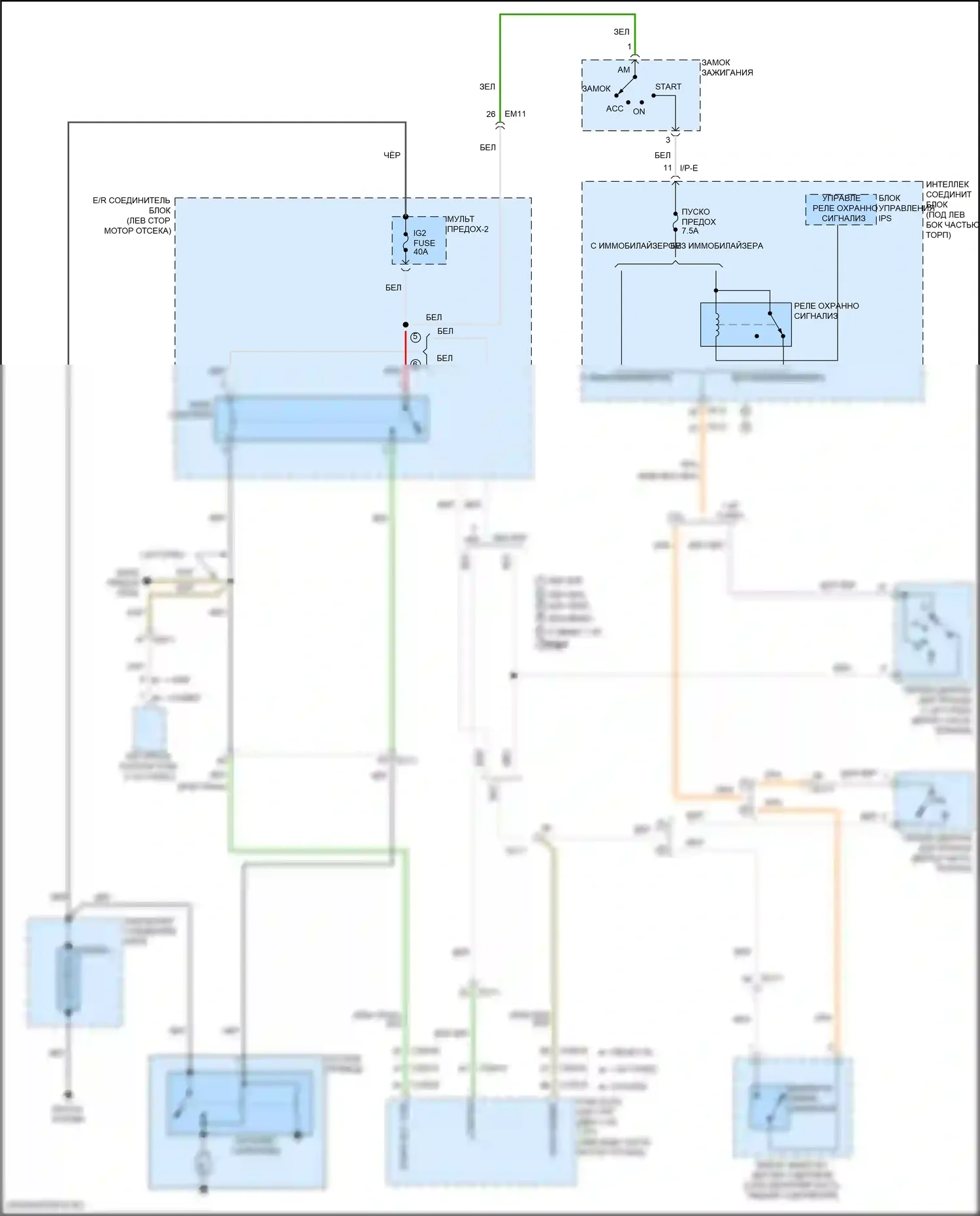 Elantra Hyundai VI рестайлинг (2018-2020): 2.0л, электросхема стартера, без смарт-ключа 