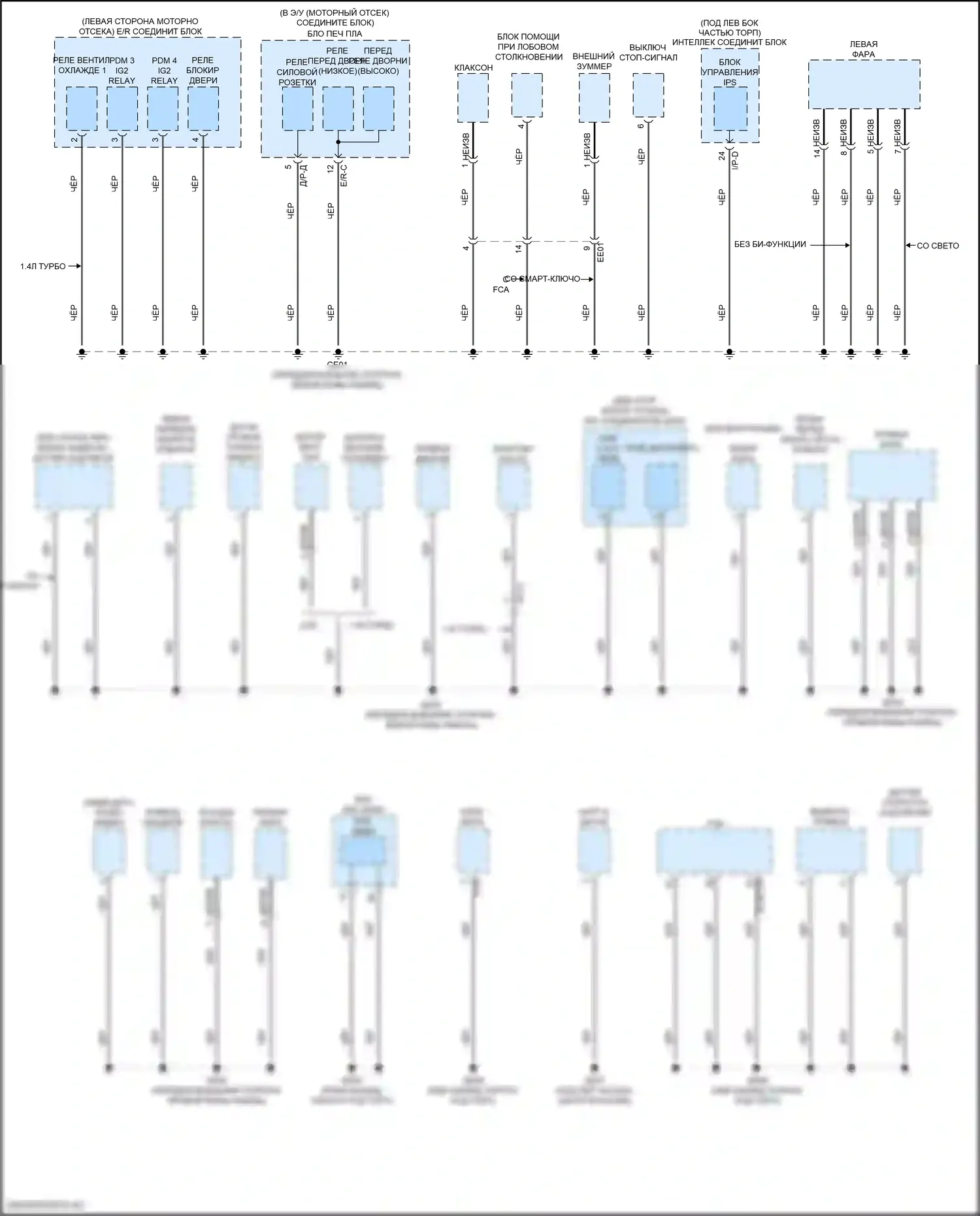 Elantra Hyundai VI рестайлинг (2018-2020): Электросхема разводки массы, ада (2 из 4) 