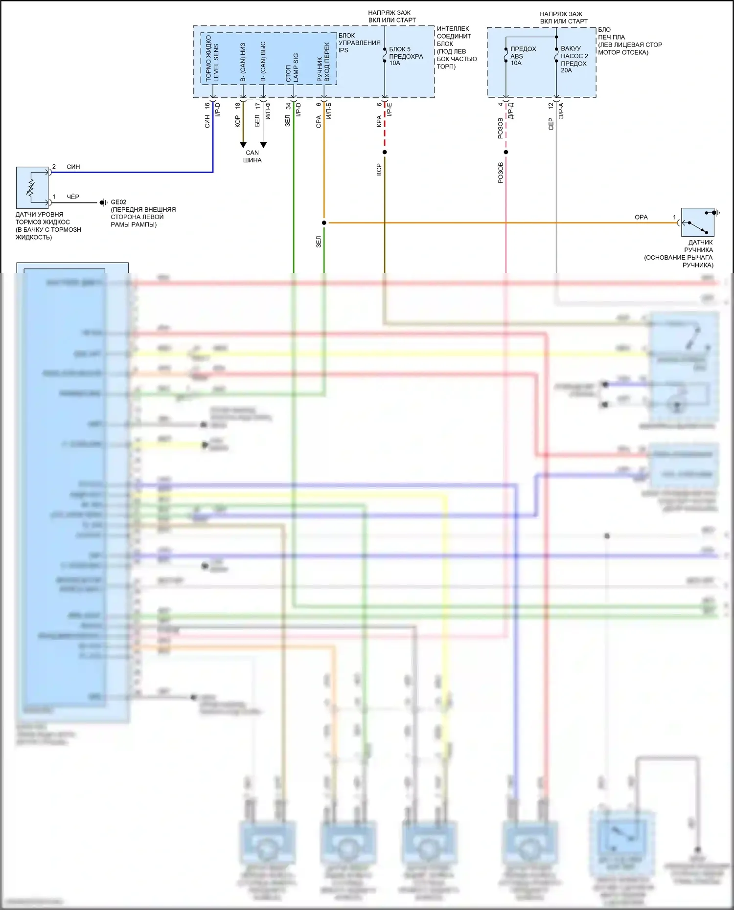 Elantra Hyundai VI (2015-2019): Антиблокировочная система abs электросхема (1 из 2) 
