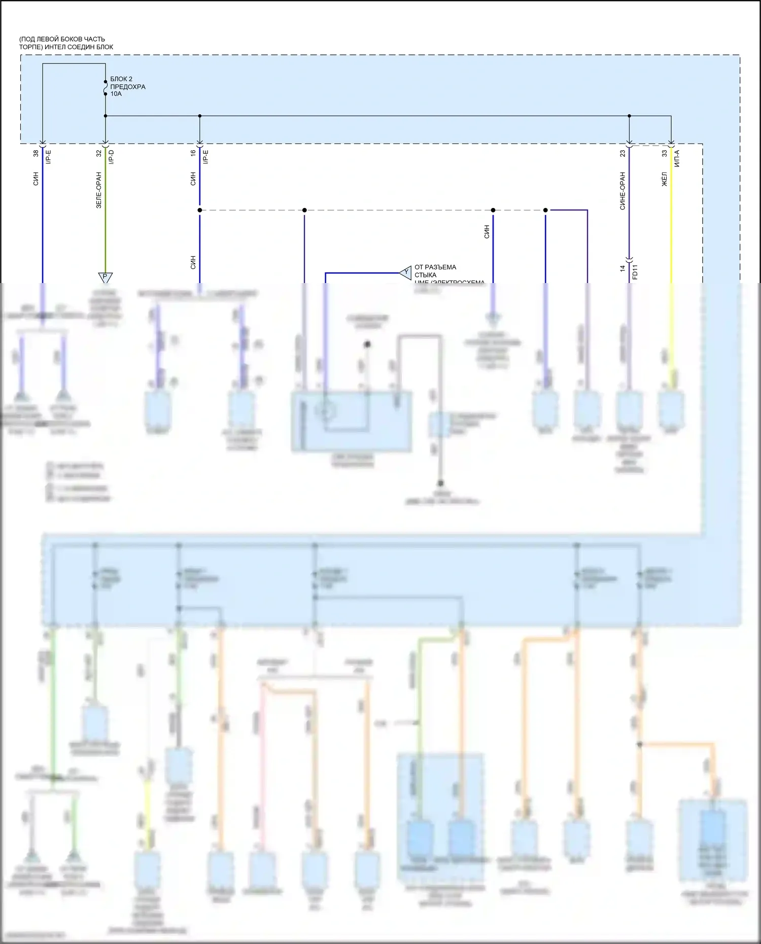 Elantra Hyundai VI (2015-2019): Электросхема блока предохранителей реле (10 из 11) 
