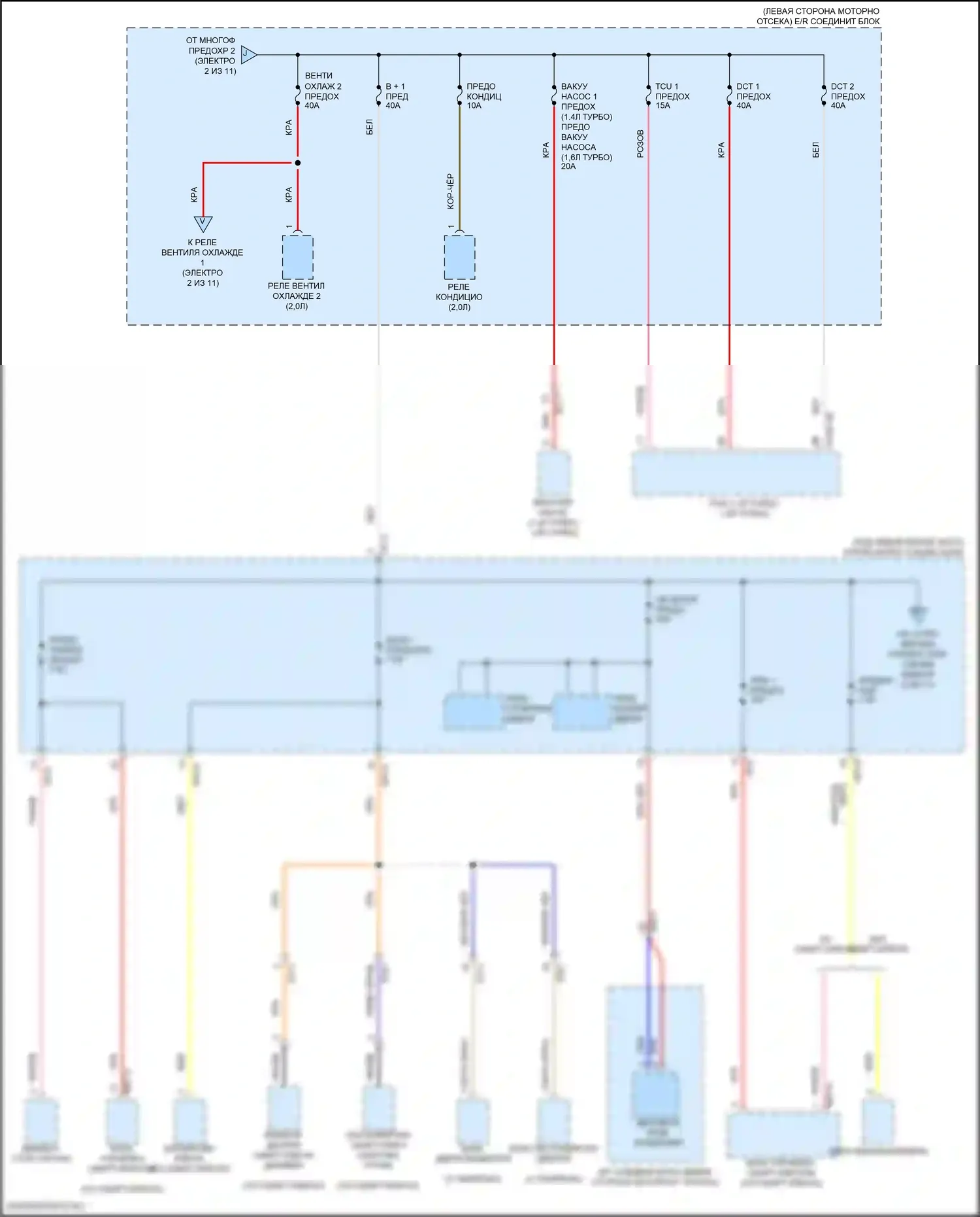Elantra Hyundai VI (2015-2019): Электросхема блока предохранителей реле (8 из 11) 
